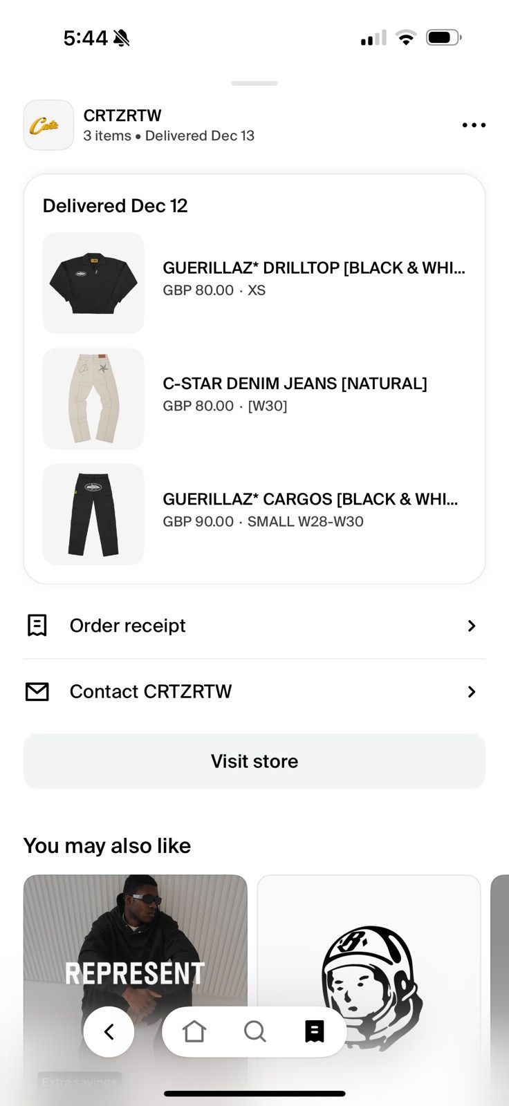Corteiz GUERILLAZ* CARGOS [BLACK & WHITE] Size US 30 / EU 46 - 2 Thumbnail