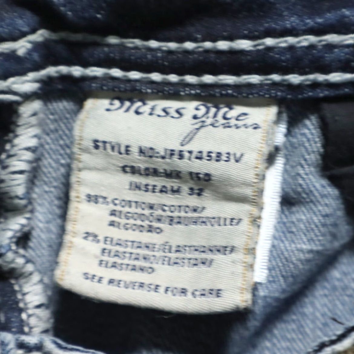 Miss Me Miss Me Jeans Blue Women's 27 Boot Cut Rhinestone Denim Pants Slim Regular Cotton 30in Inseam 13in Waist 26in Size 27" / US 4 / IT 40 - 7 Thumbnail