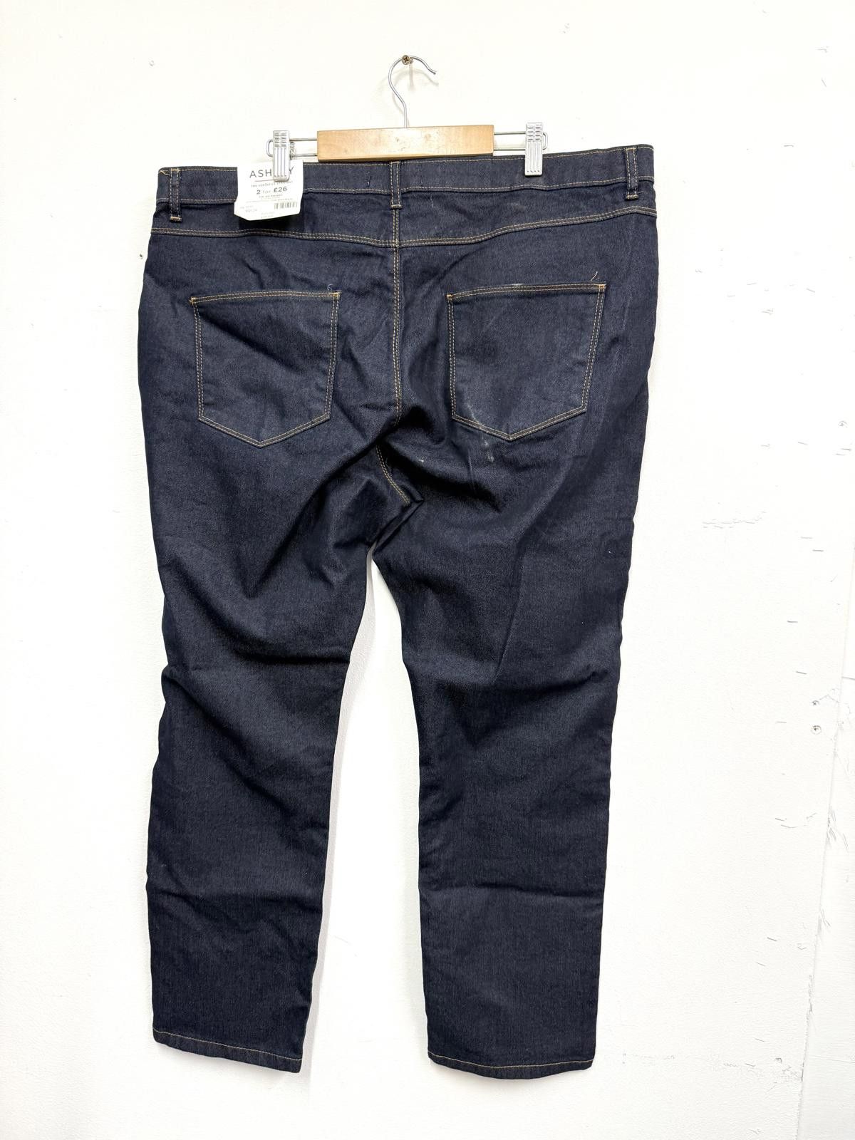 Other Ashley Women's Dark Denim Casual Pants Size UK 16 Size 38" / US 16 / IT 52 - 4 Thumbnail