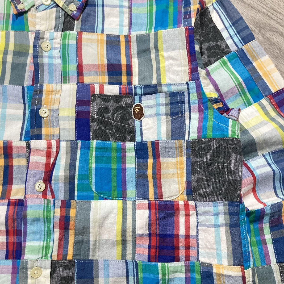 Bape OG Bape A Bathing Ape Camo Patchwork Long Slevee Shirt Size US S / EU 44-46 / 1 - 4 Thumbnail