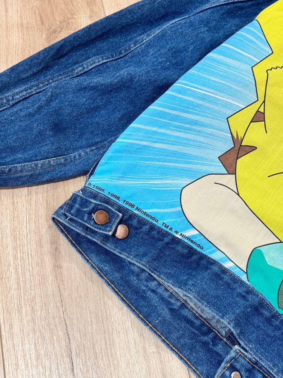 Pokemon Vintage 80s Nutmeg Mills USA Pokemon Custom Denim Jacket Size US XL / EU 56 / 4 - 3 Thumbnail