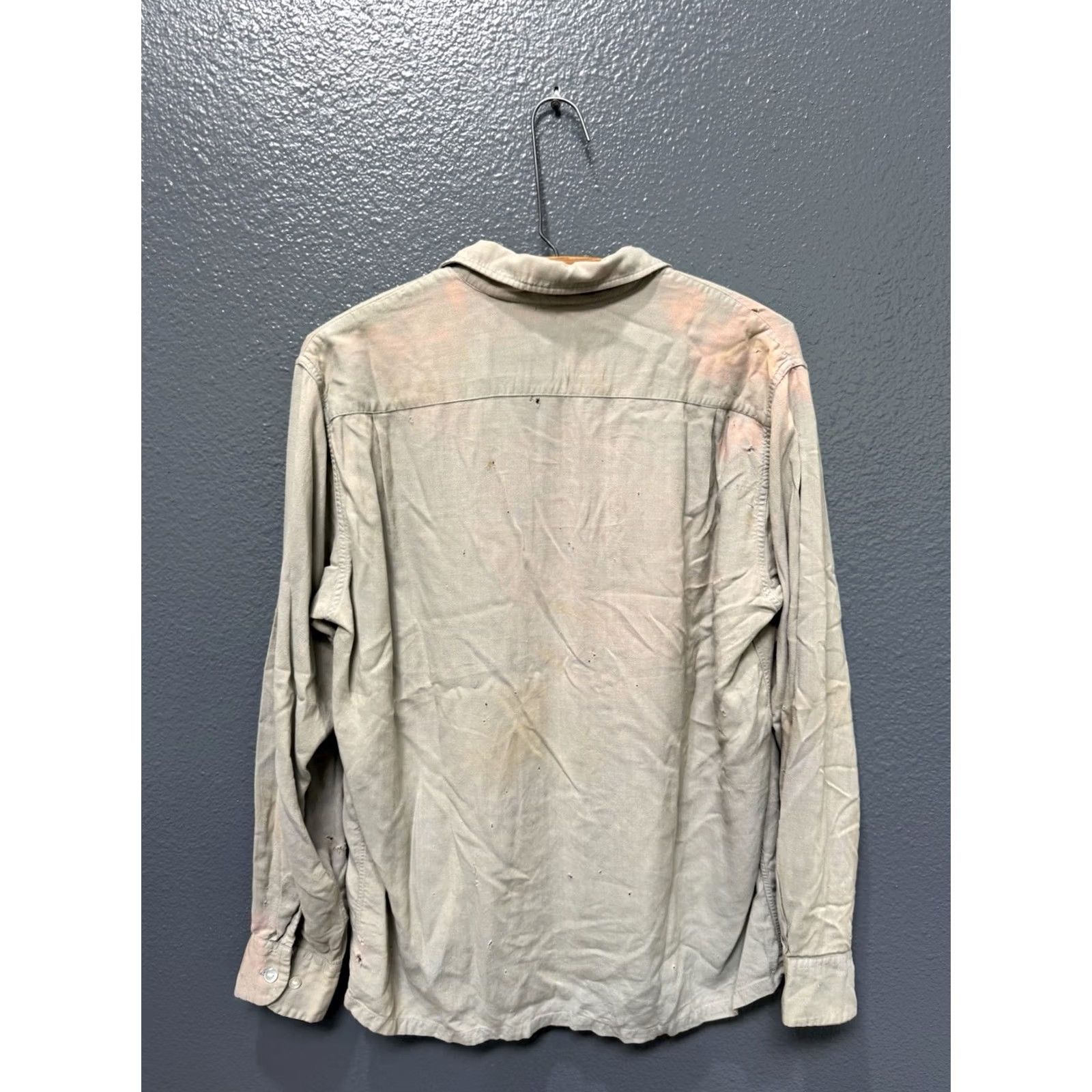 House of CB VINTAGE House Of Fashion Shirt Medium Gray 50’s Rayon Loop Collar Button Up Size US M / EU 48-50 / 2 - 6 Thumbnail