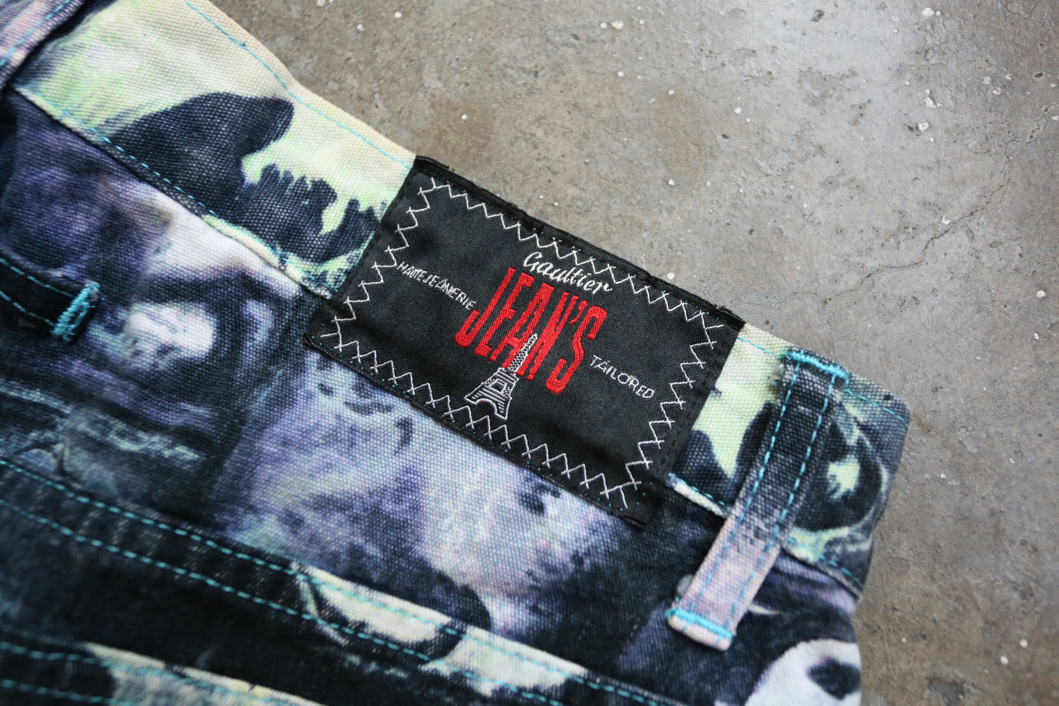 Jean Paul Gaultier Jean Paul Gaultier - F/W 92 - "Roman Faces" Denim Jean Size US 31 - 4 Thumbnail