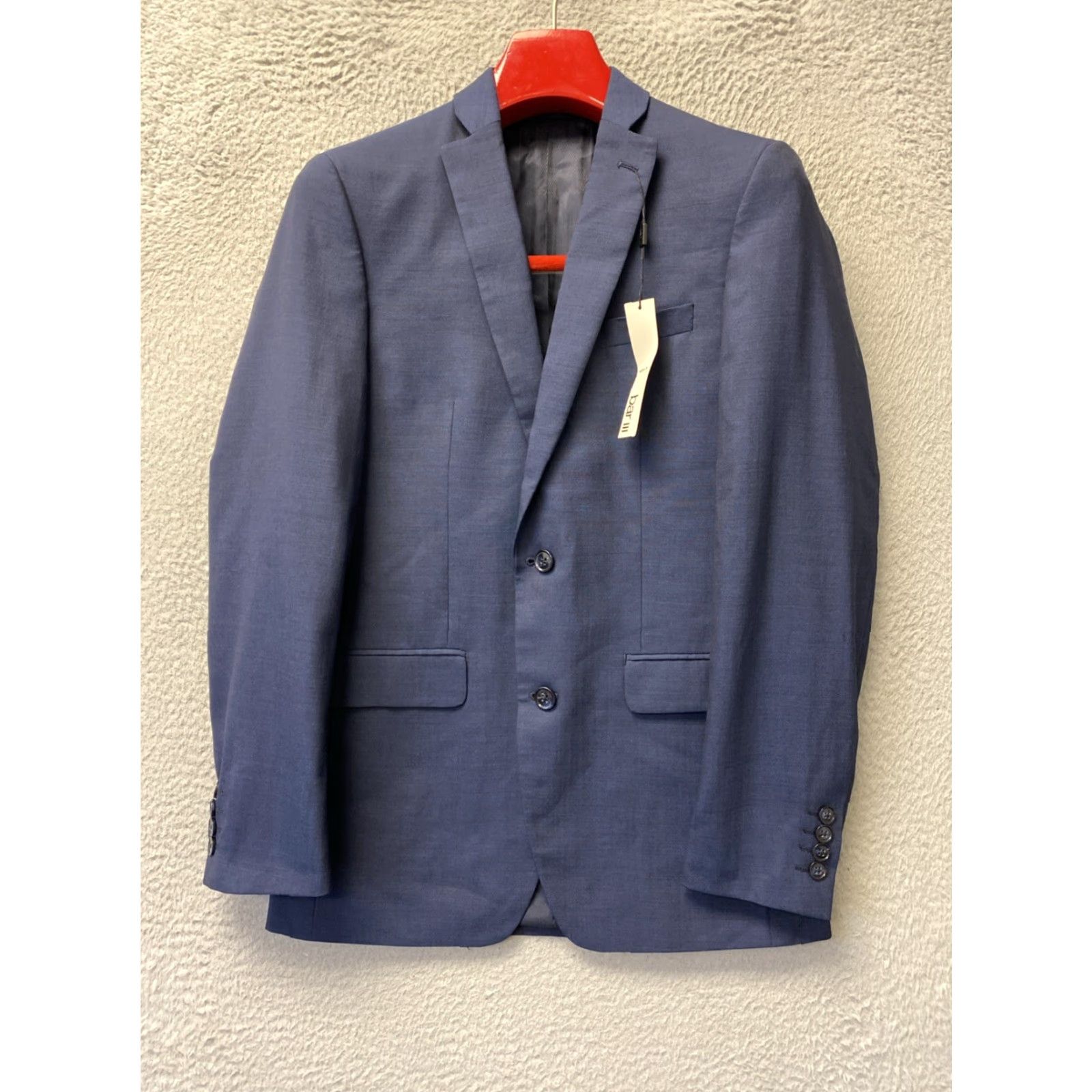 Bar III Bar III Men's Slim-Fit Wool Suit Jacket Blazer Blue 36R Pants 30x30 2 Piece Size 36R - 2 Thumbnail