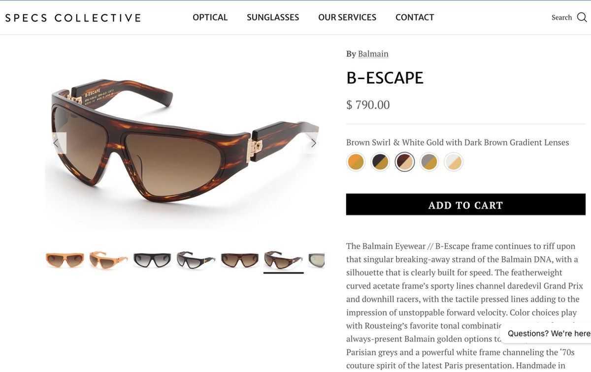 Balmain B Escape sunglasses Size ONE SIZE - 1 Thumbnail