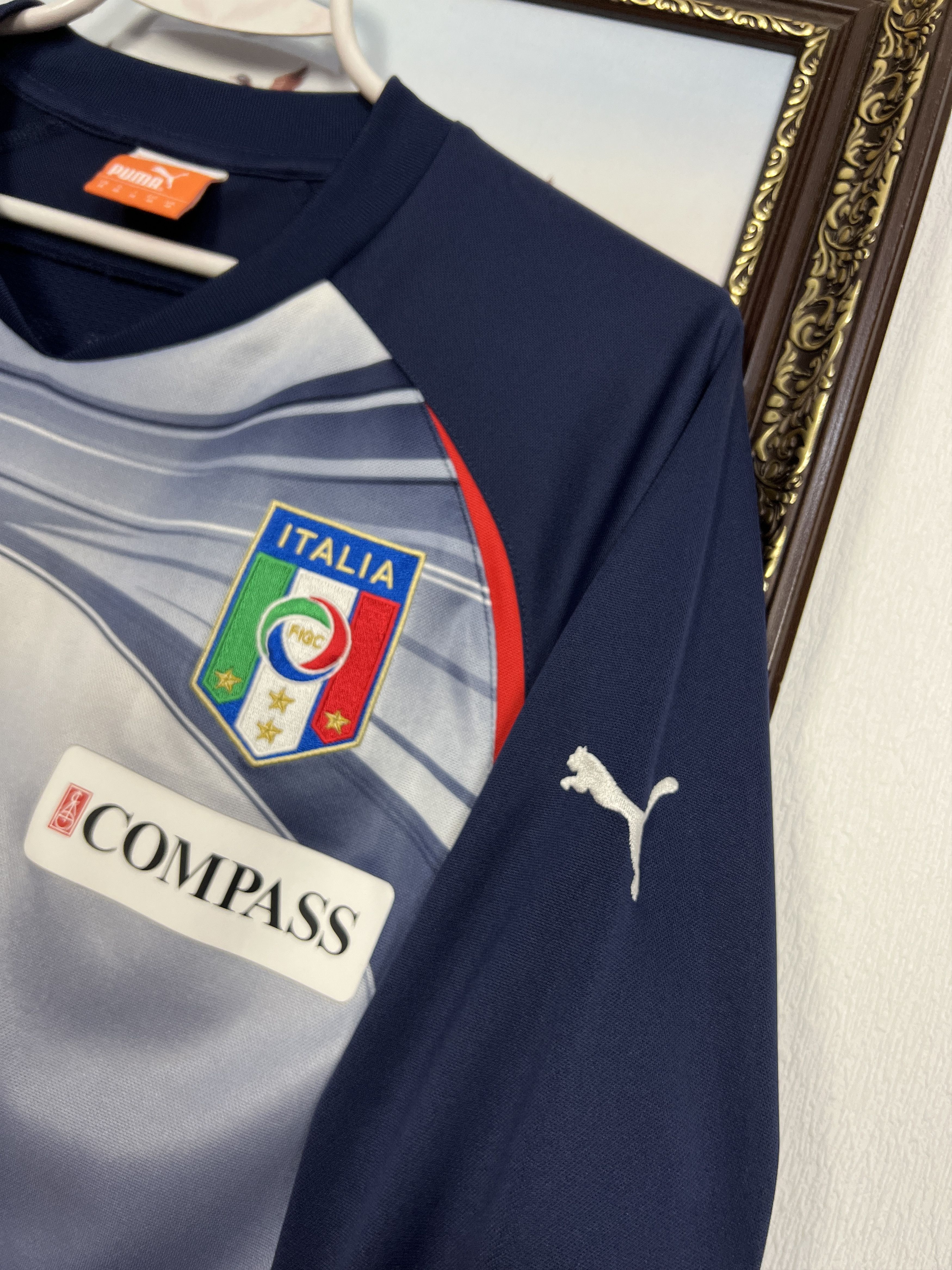 Puma Italy Train Shirt Long Sleeve Player Issue Football Maglia Size US M / EU 48-50 / 2 - 4 Thumbnail