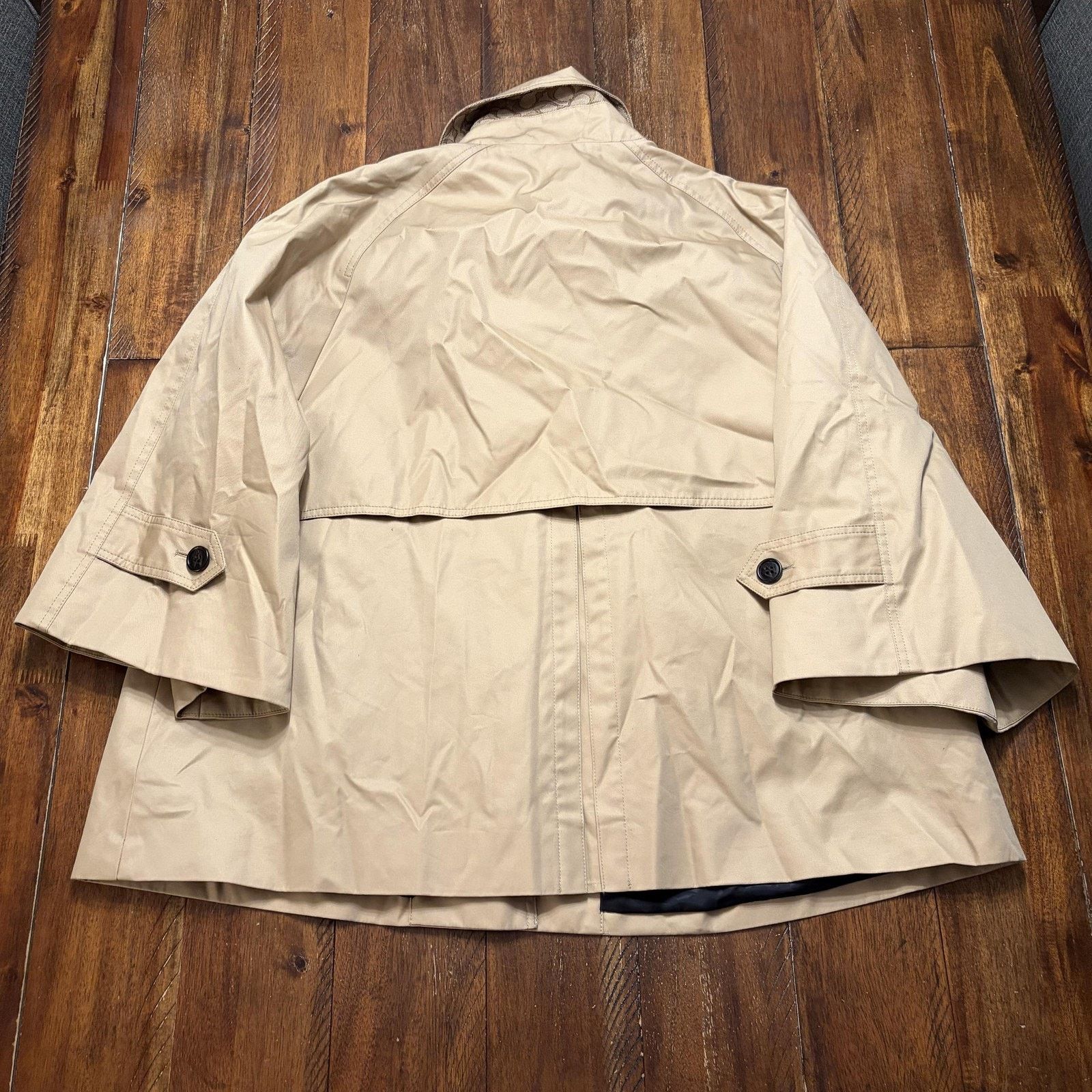 Coach Coach Trench Coat Womens M/L Beige Cotton Blend 3/4 Sleeve Size M / US 6-8 / IT 42-44 - 15 Thumbnail