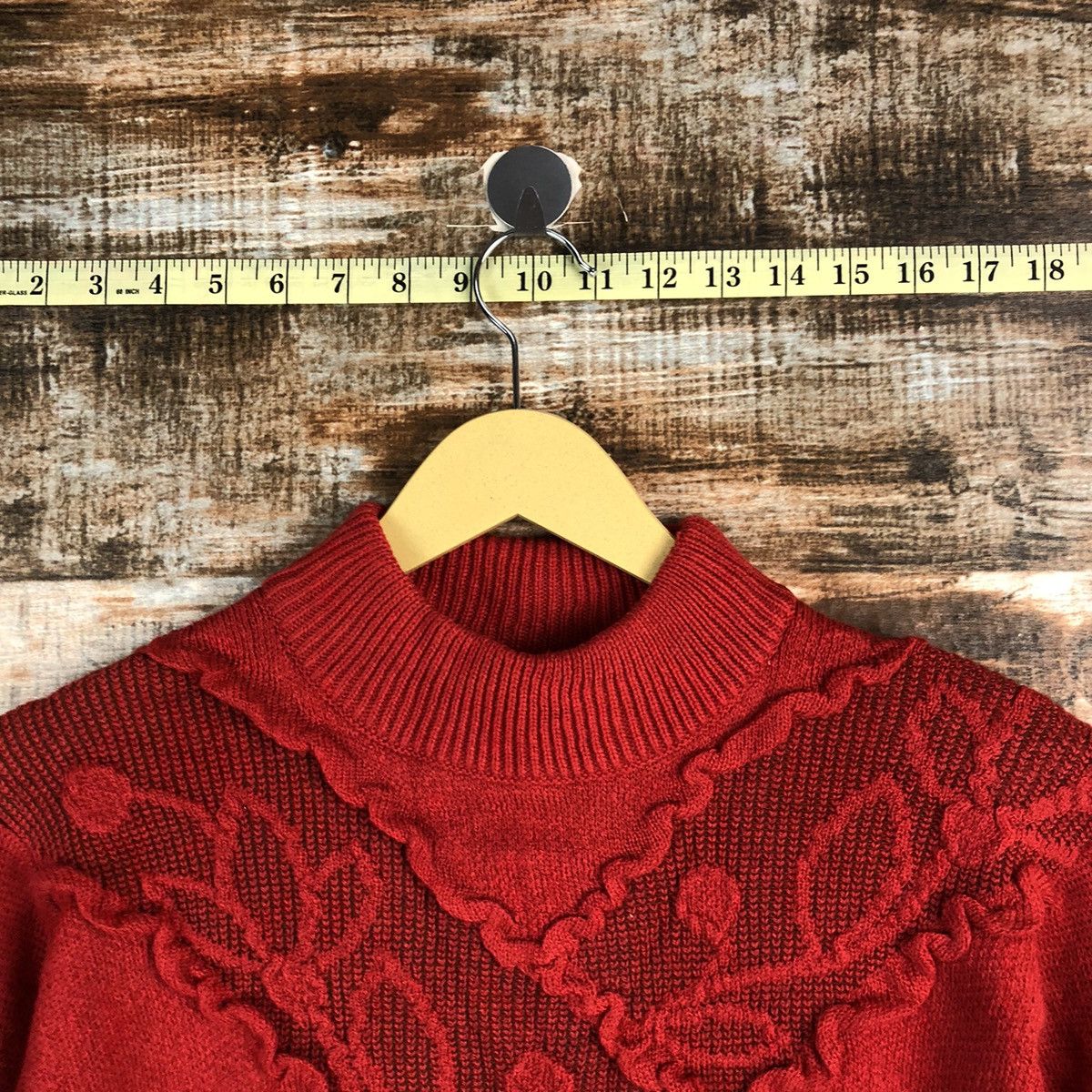 Vintage Financier Red art vintage japan Knitwear #A2340 Size M / US 6-8 / IT 42-44 - 4 Thumbnail