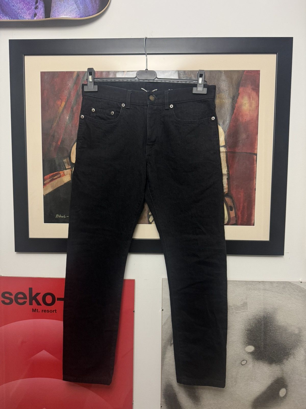 Hedi Slimane × Saint Laurent Paris Saint Laurent Paris D18 Hedi Slimane Black Slim Jeans Luxury Size 30" / US 8 / IT 44 - 1 Thumbnail