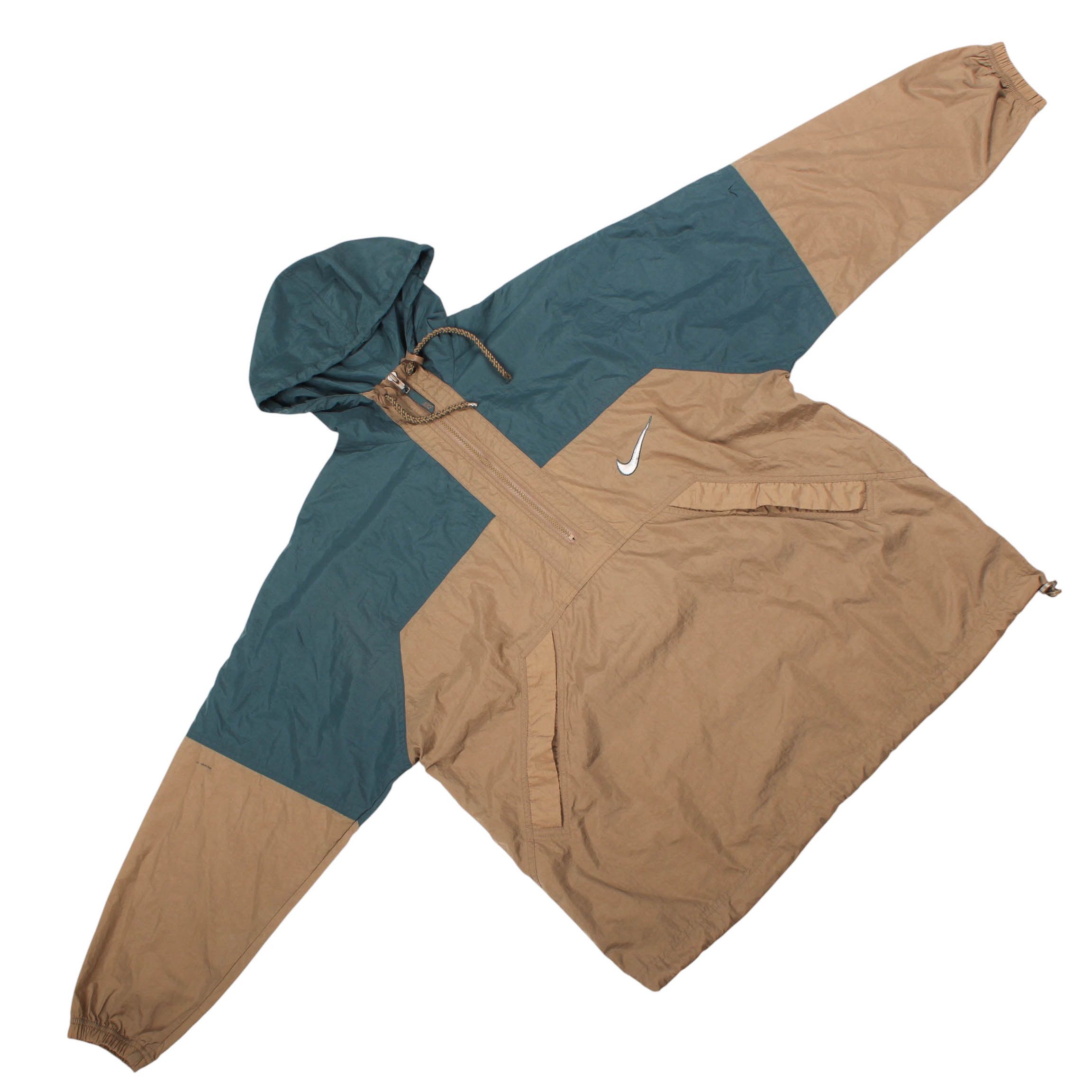Nike Vintage Nike Anorak Jacket Green Brown Windbreaker Size US M / EU 48-50 / 2 - 1 Thumbnail