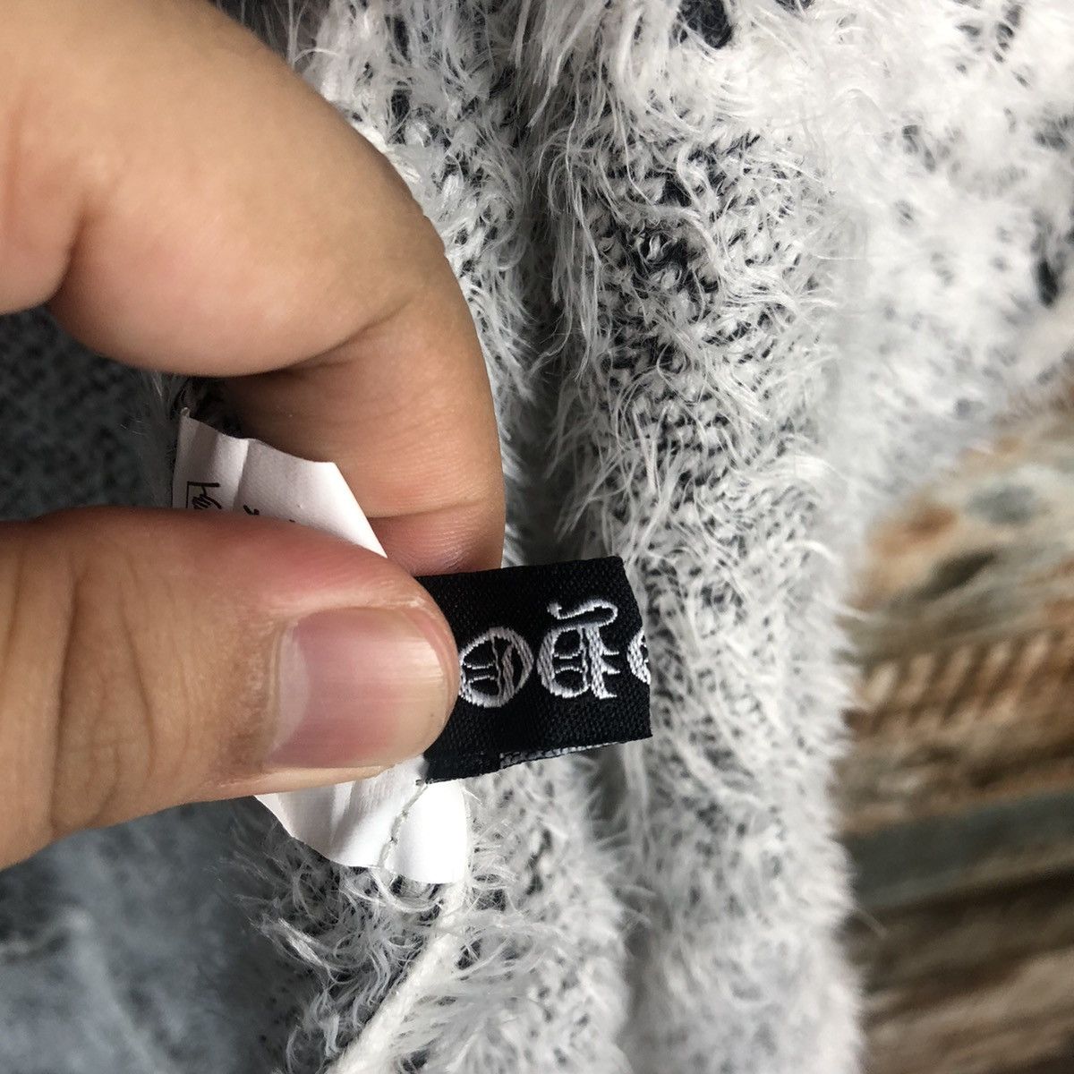 Homespun Knitwear × Japanese Brand DL Todo tiger Gray Knitwear cloak capes #C347 Size US XS / EU 42 / 0 - 10 Thumbnail