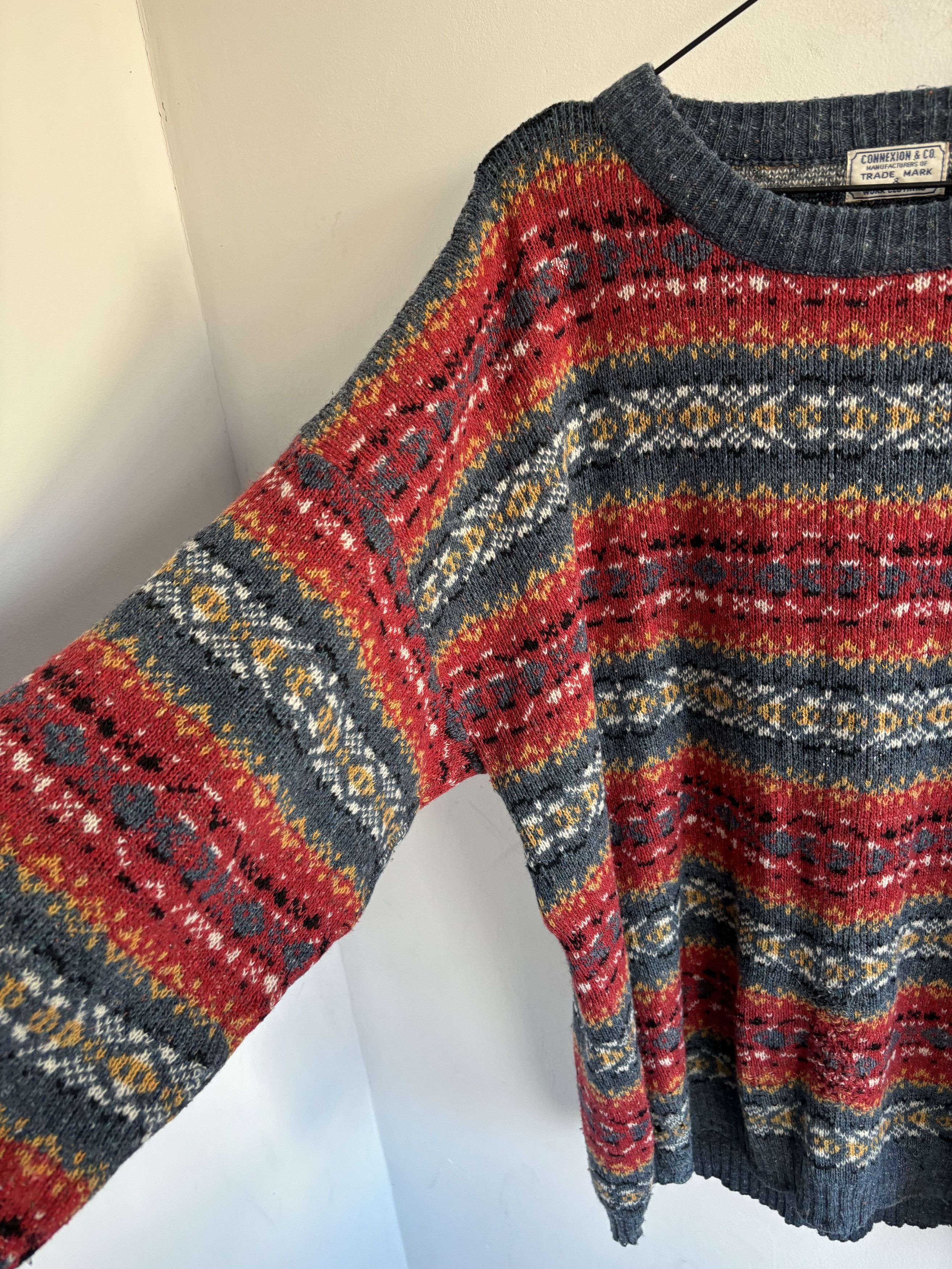 Vintage Vintage Trashed Wool Sweater Size US M / EU 48-50 / 2 - 5 Thumbnail