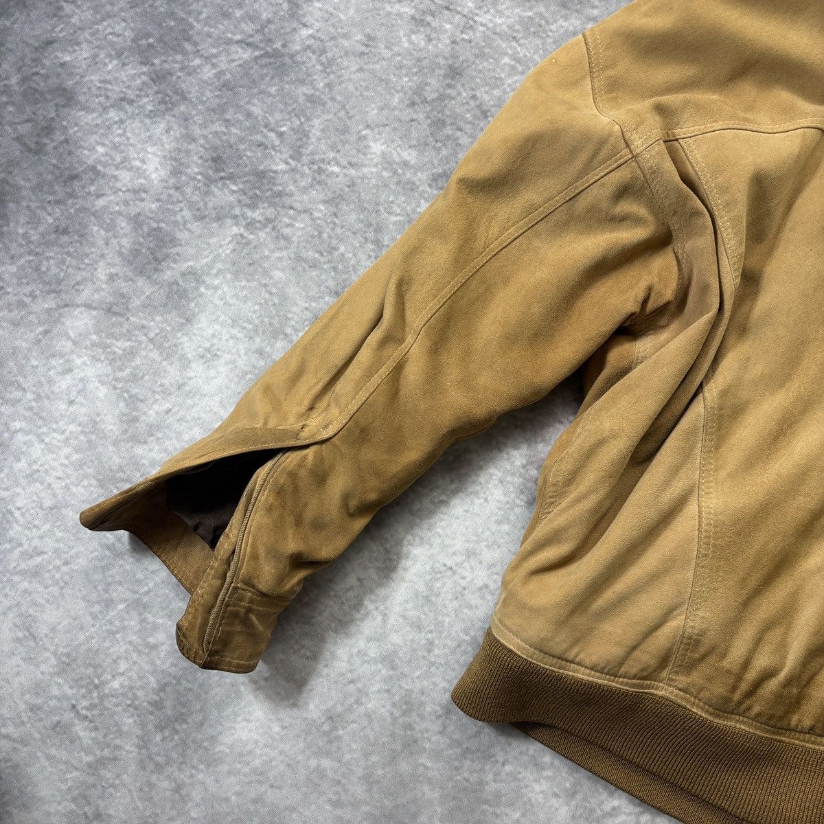 Vera Pelle × Vintage Vintage Suede Bomber Jacket Made in Italy Relaxed Fit 1970s Size US M / EU 48-50 / 2 - 4 Thumbnail