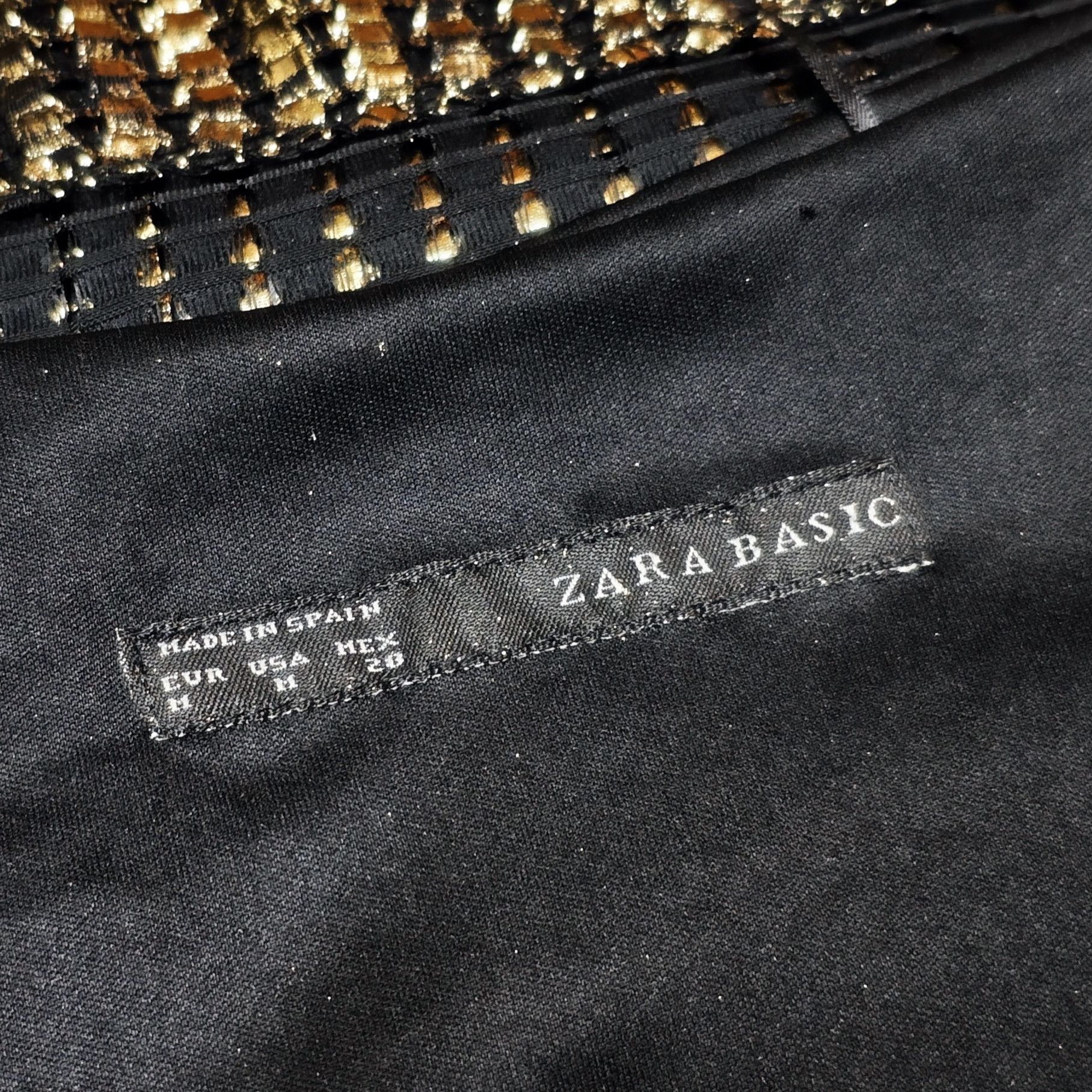 Zara ZARA BASIC Gold Metallic Dress Size M / US 6-8 / IT 42-44 - 2 Thumbnail