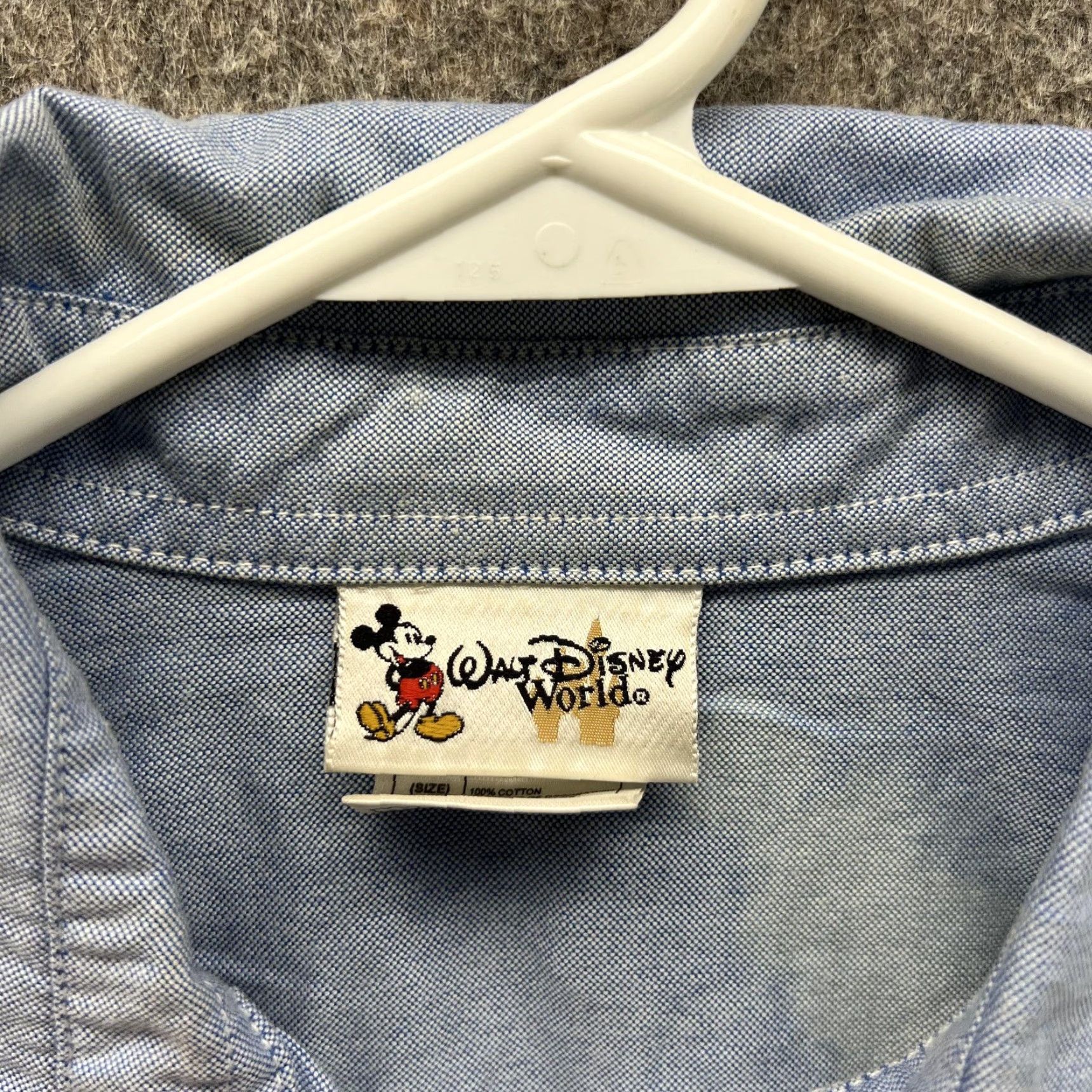 Disney VINTAGE Disney Shirt Womens Medium Blue Mickey Mouse Denim Long Sleeve Button Front Size M / US 6-8 / IT 42-44 - 2 Thumbnail