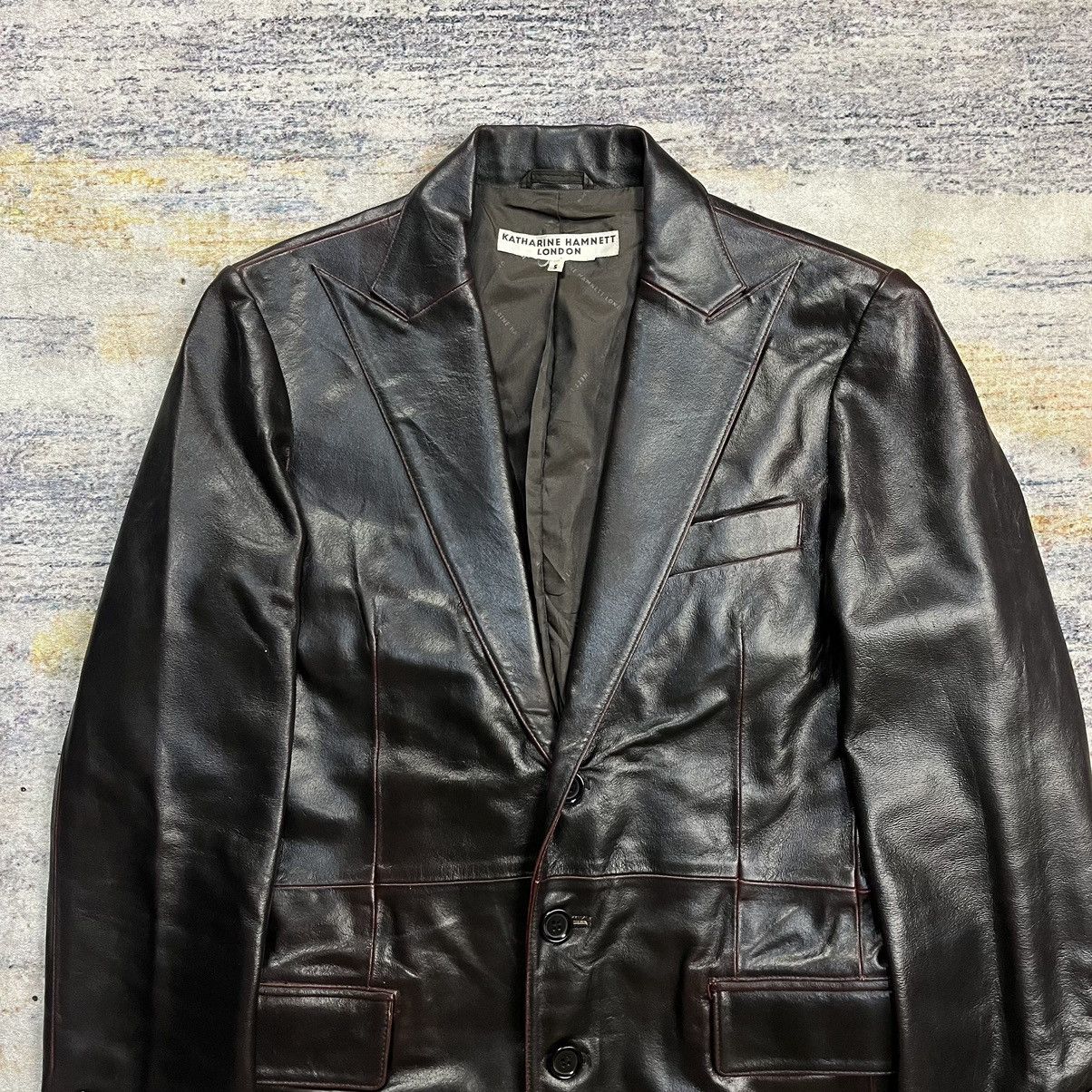 Vintage Katharine Hamnett london blazer leather