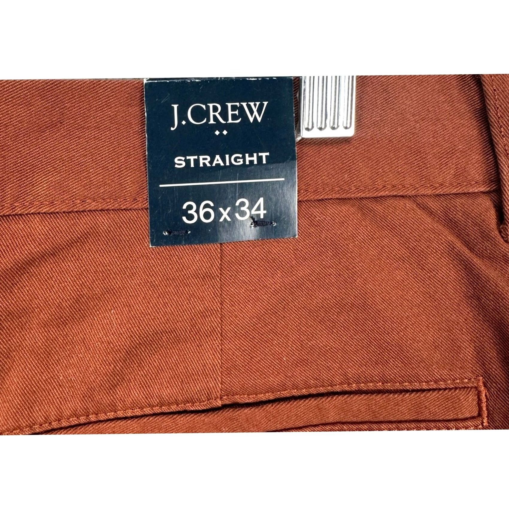J.Crew J. CREW Chino Pants Men 36 Straight Fit Rust Brown Chinos Casual Workwear Pants Stretch Size US 36 / EU 52 - 4 Thumbnail