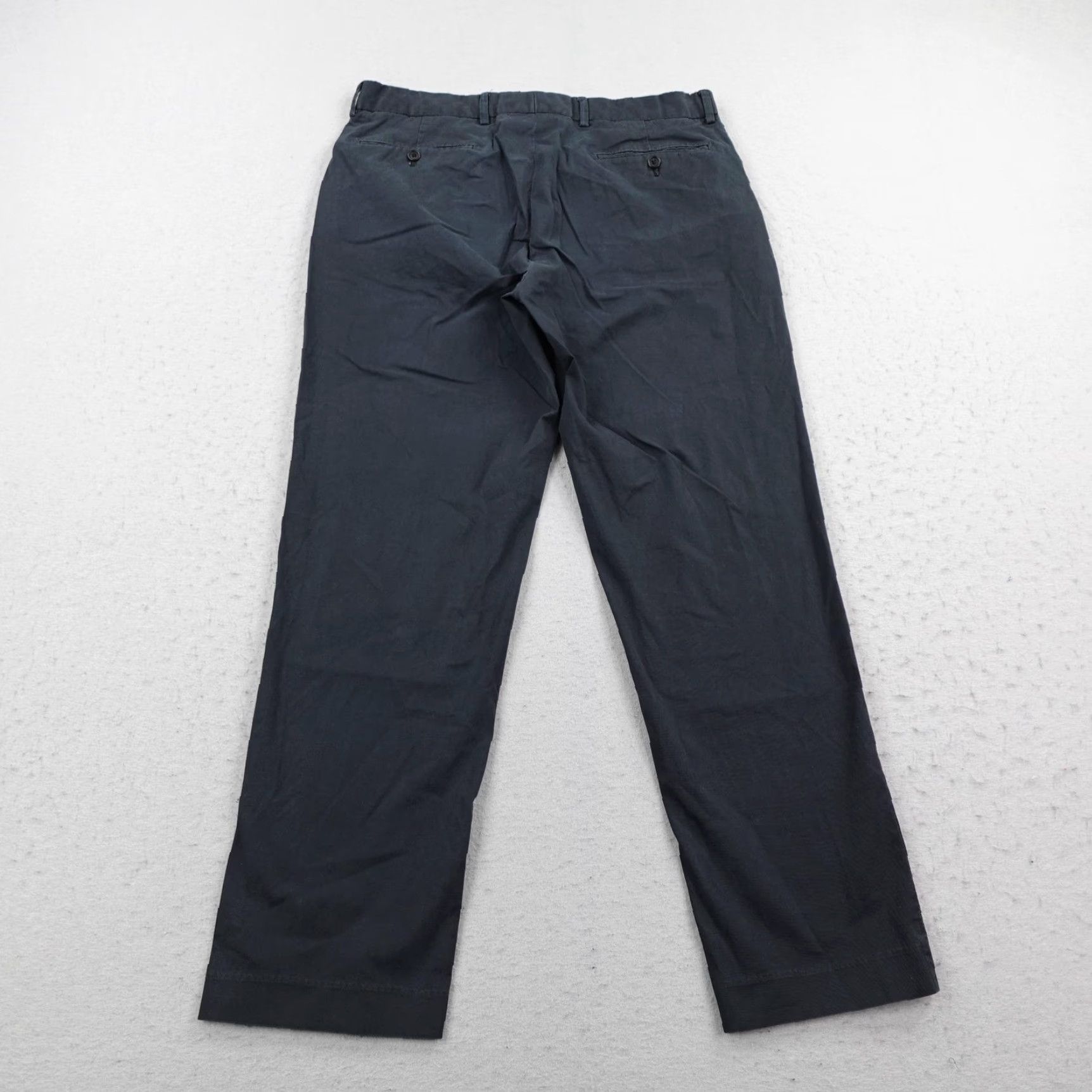 Polo Ralph Lauren VINTAGE Polo Ralph Lauren Pants Mens 34x30 Chino Blue 90s Hook Eye Trousers Flat Front Pockets 29in Inseam Regular 34x30 Men Blue Chino Pants Size US S / EU 44-46 / 1 - 5 Thumbnail