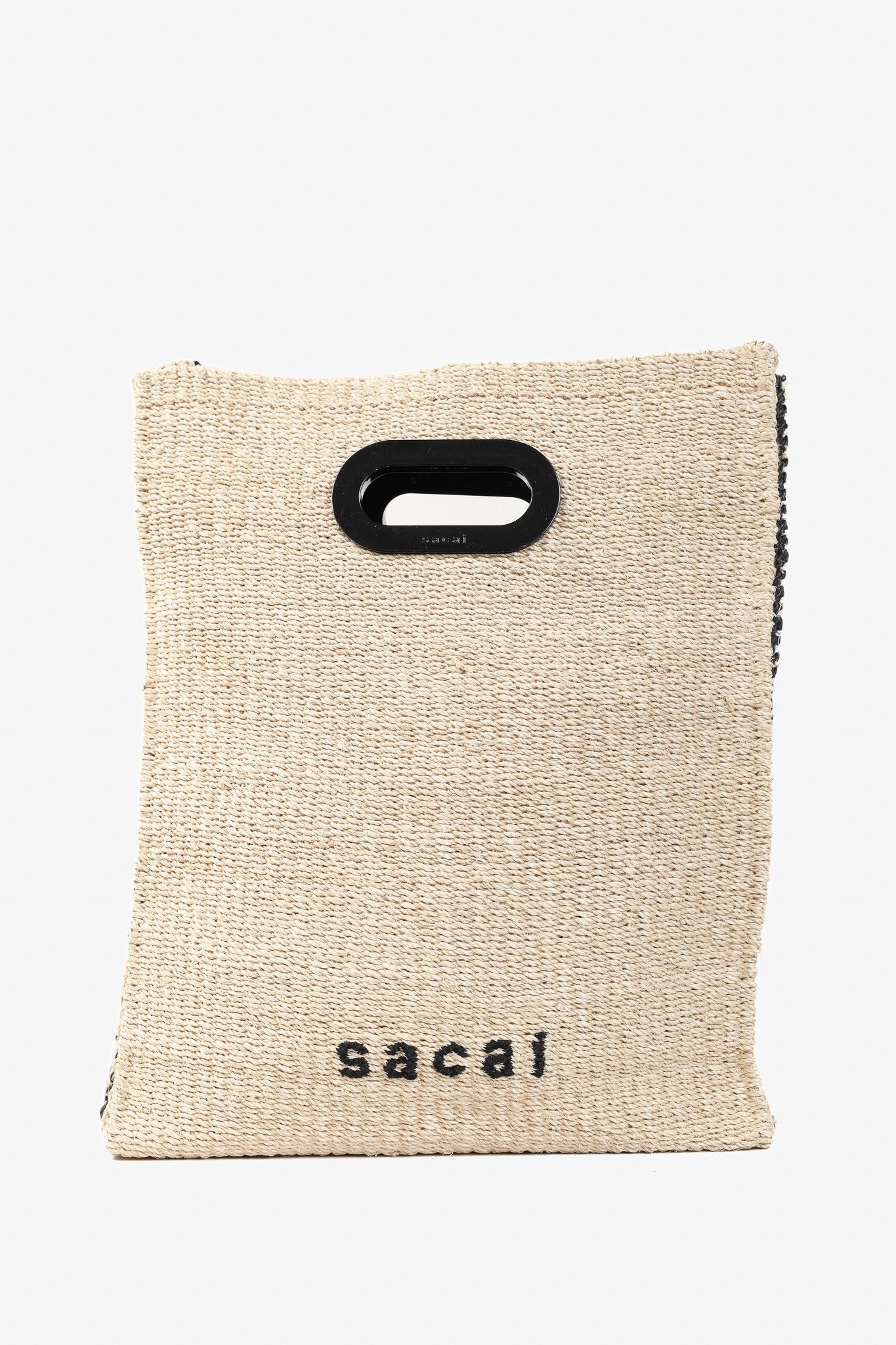 Sacai Sacai Abacá Medium Shopper Bag w/ Multi-Carry Calfskin Strap Size ONE SIZE - 4 Thumbnail