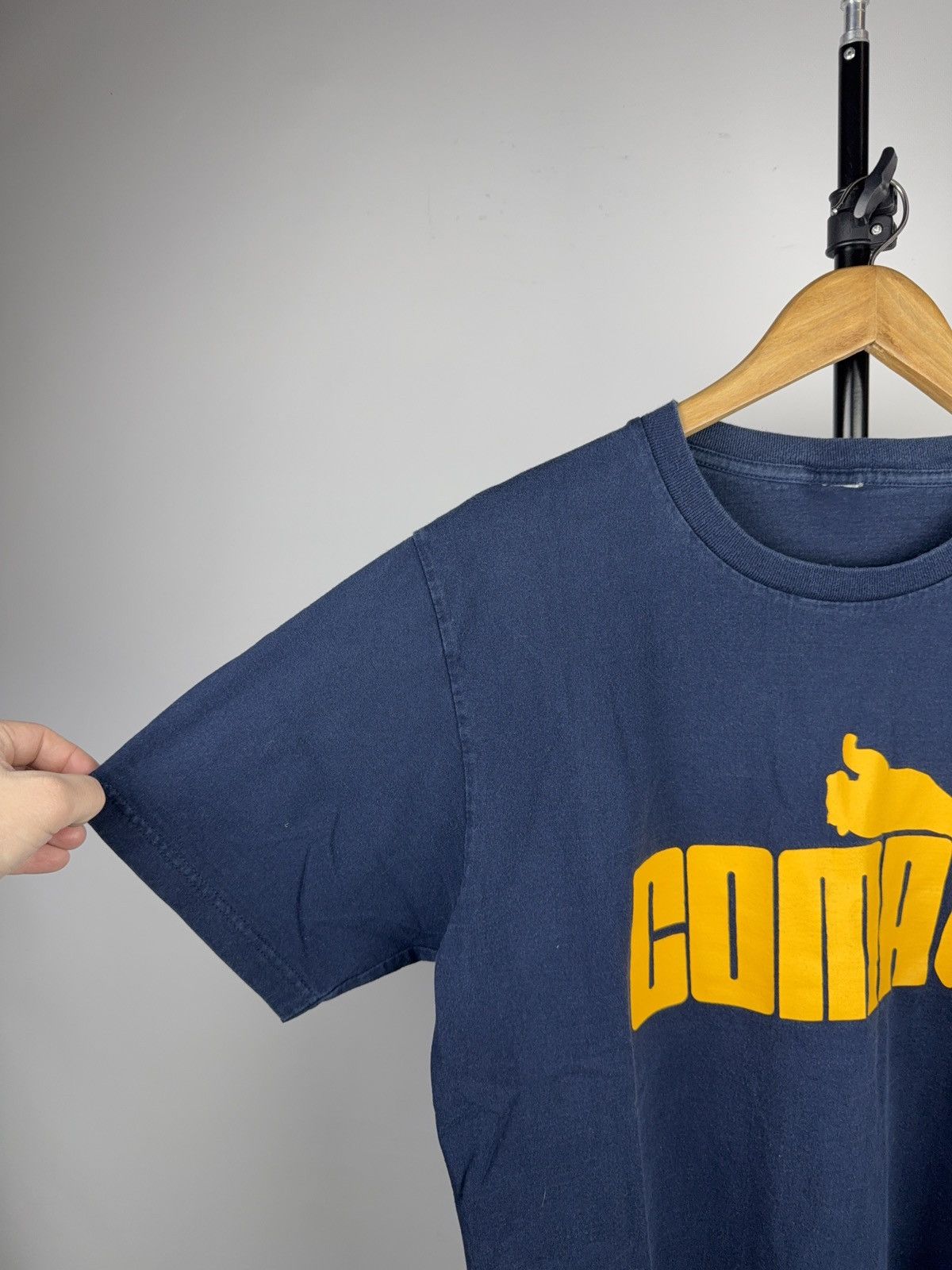 Puma Vintage 00s Funny Humour COMA Puma Graphic T-Shirt Navy Blue Size US M / EU 48-50 / 2 - 3 Thumbnail