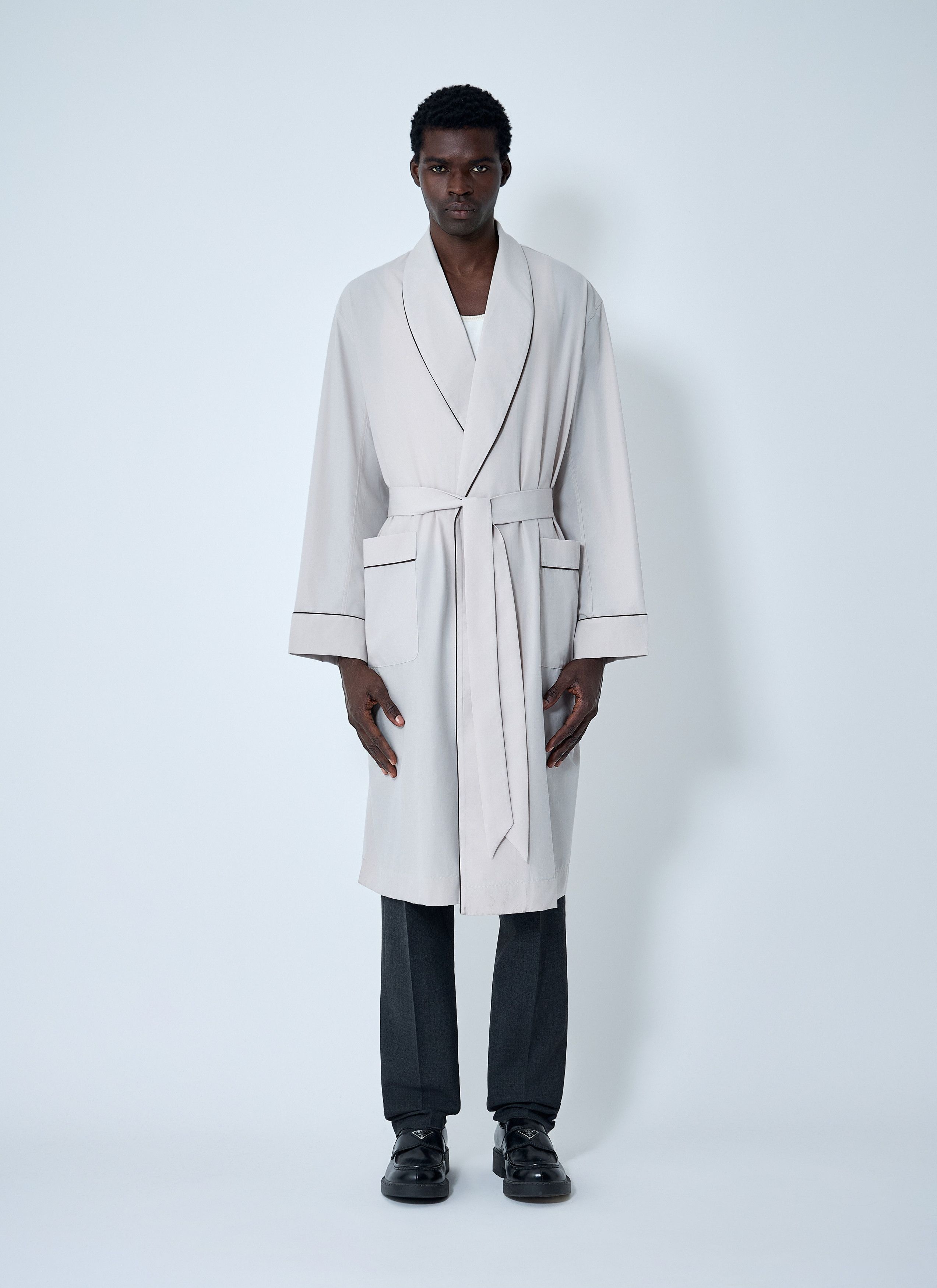 Prada Limestone Robe Coat Size US M / EU 48-50 / 2 - 1 Thumbnail