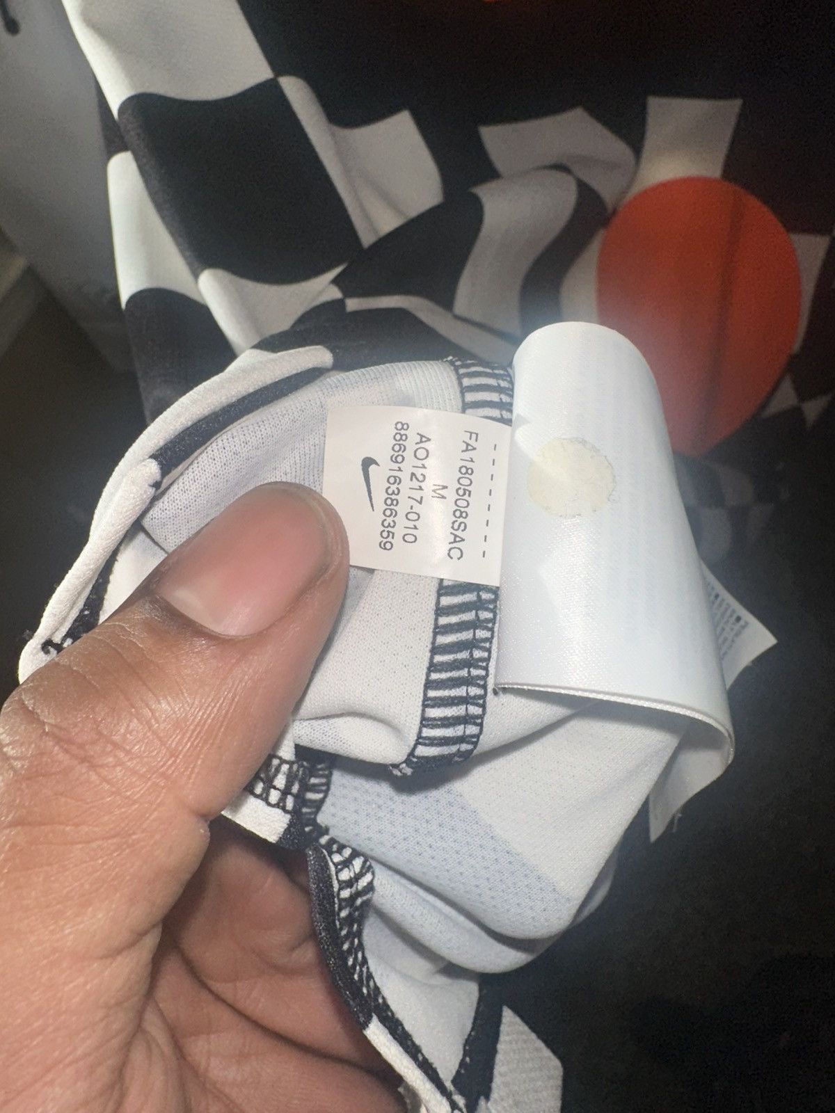 Nike × Off-White Nike x Off-White “Checkerboard” Jersey – Black/White Size US L / EU 52-54 / 3 - 7 Thumbnail