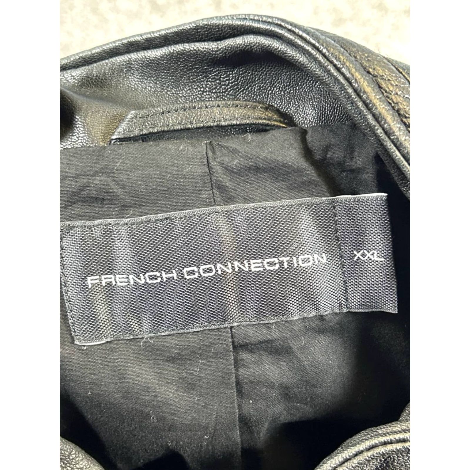 French Connection French Connection Jacket Mens Xxl Black Leather Full Zip Size US XXL / EU 58 / 5 - 3 Thumbnail