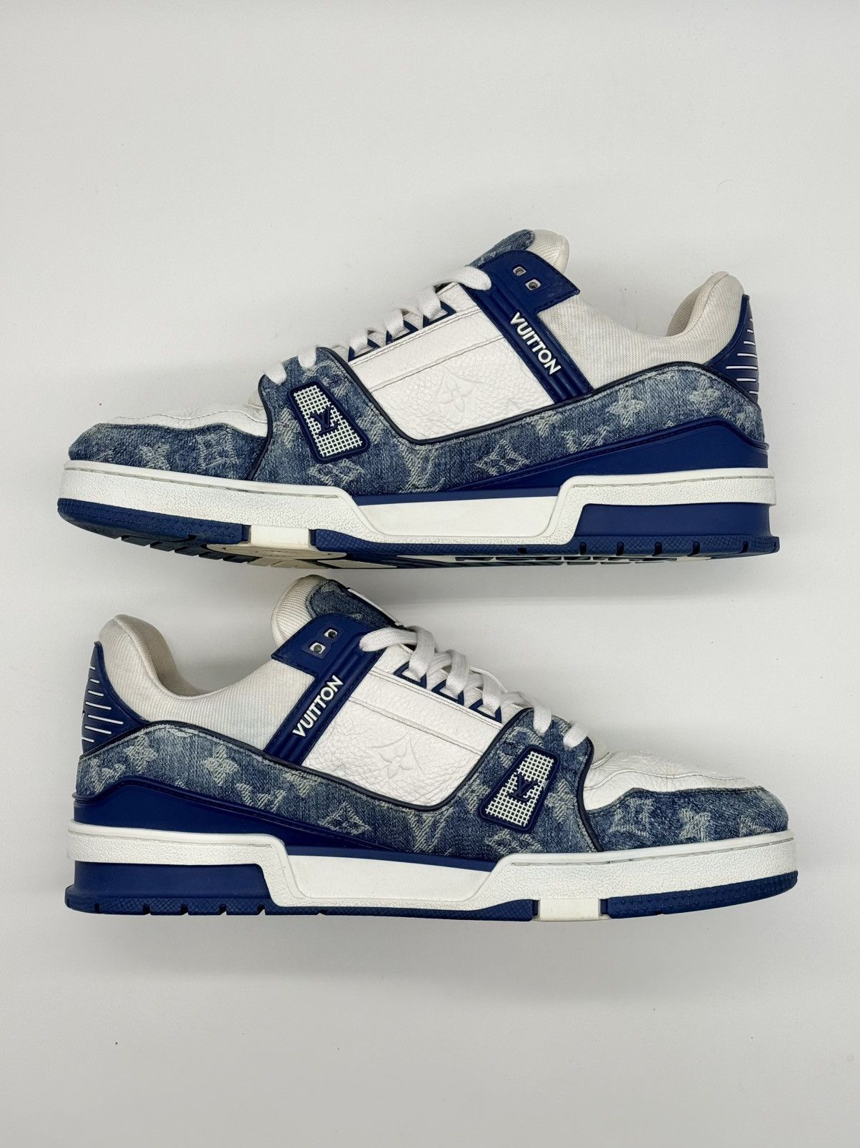 Louis Vuitton Size 11 - Louis Vuitton Denim Trainer Blue Size US 11 / EU 44 - 3 Thumbnail