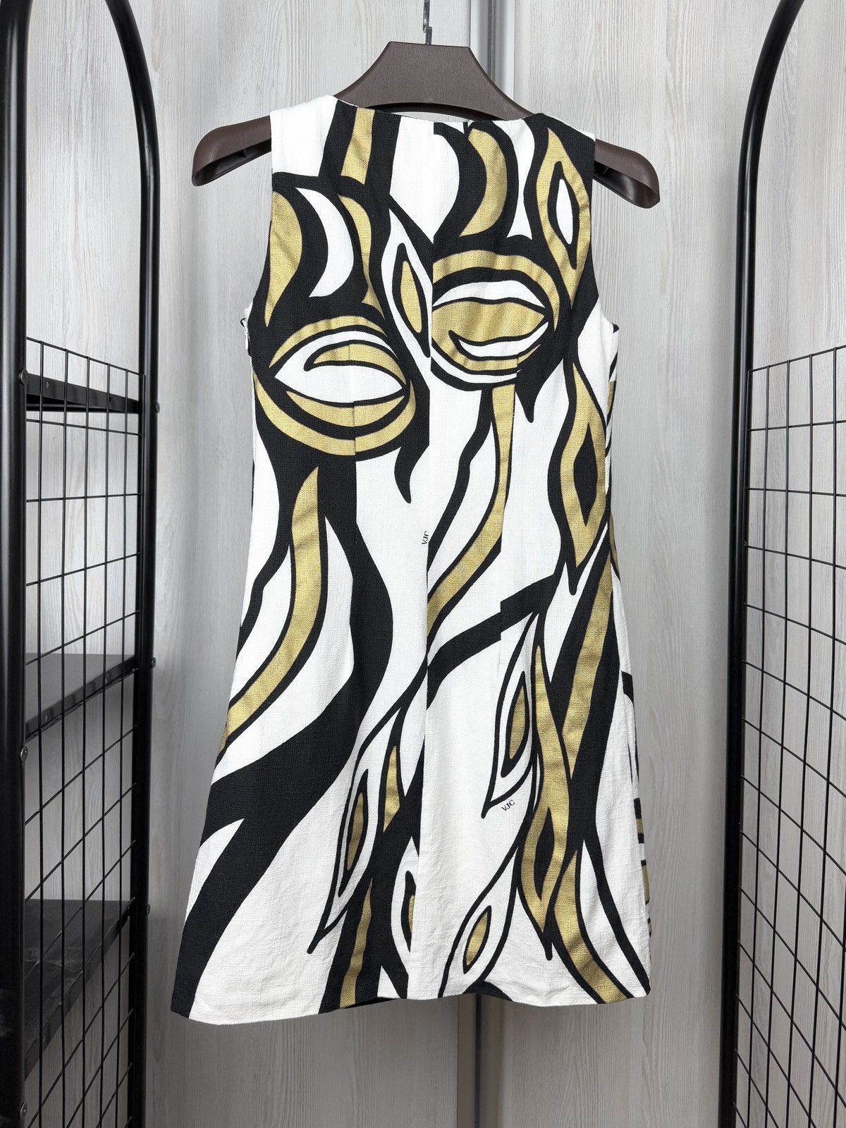 Versace Jeans Couture Versace Jeans Couture white abstract print knee length dres Size S / US 4 / IT 40 - 7 Thumbnail