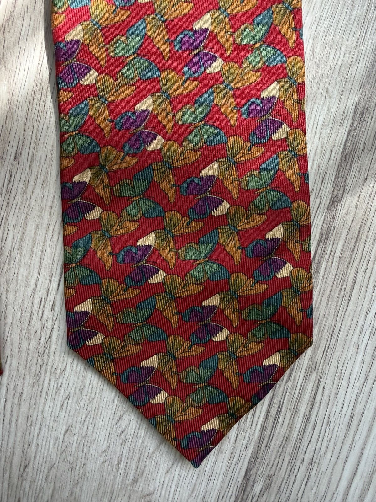 Valentino Rare multicolour Valentino butterfly monogram tie Size ONE SIZE - 2 Thumbnail