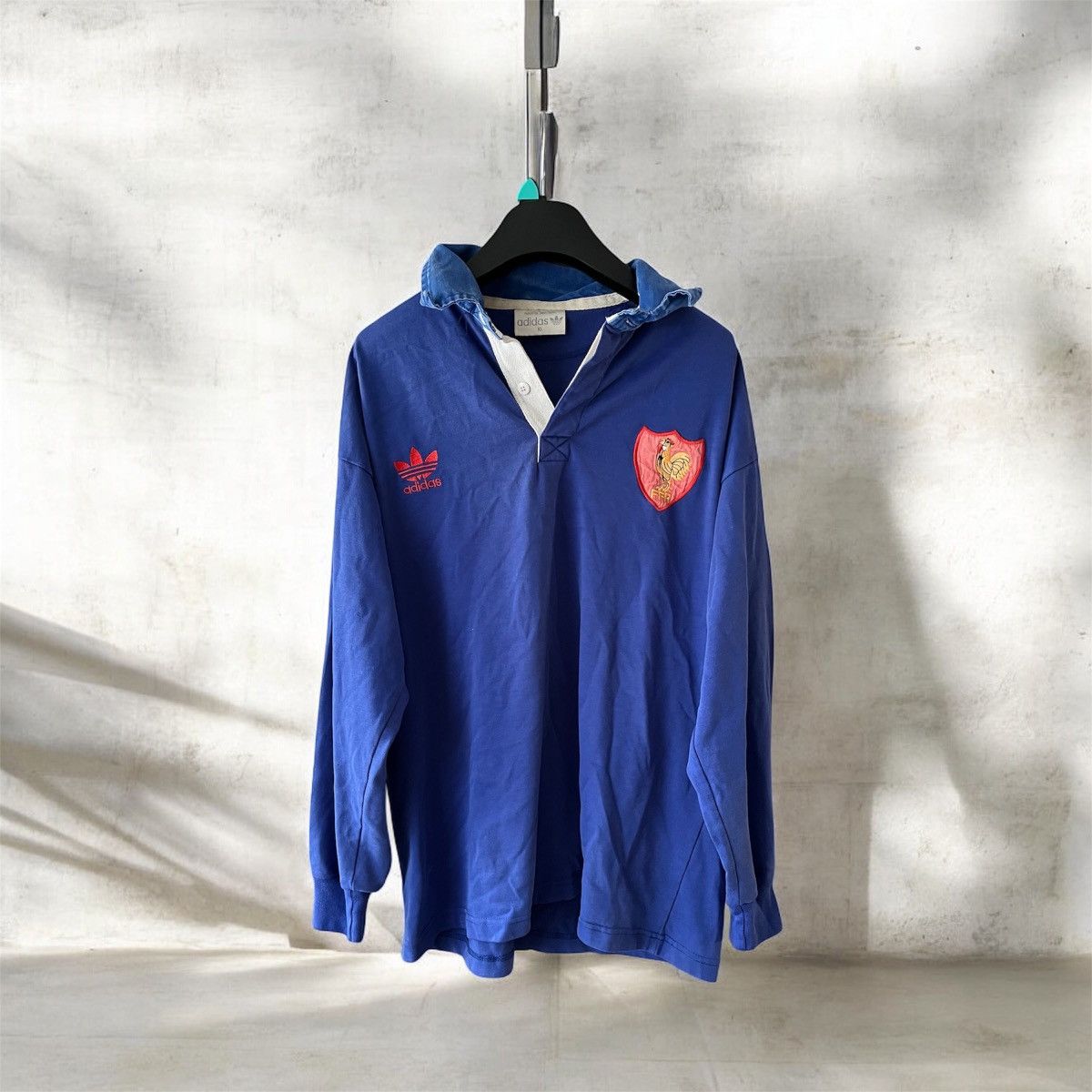 Adidas Vintage Adidas France Rugby Sweatshirt Size US XL / EU 56 / 4 - 1 Thumbnail