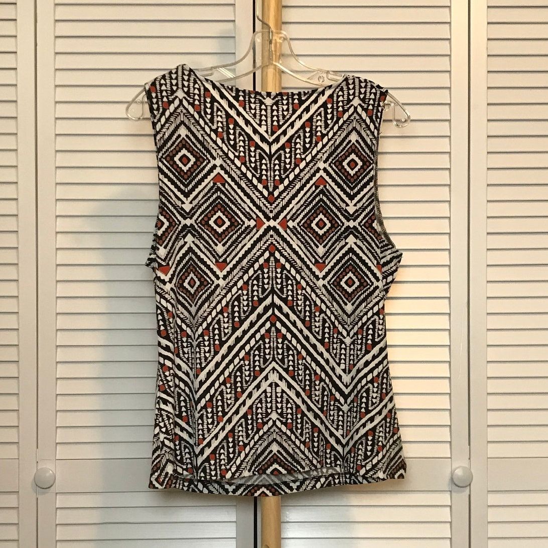 Calvin Klein Calvin Klein Retro Geometric Swoop Neck Sleeveless Women L Size L / US 10 / IT 46 - 2 Thumbnail