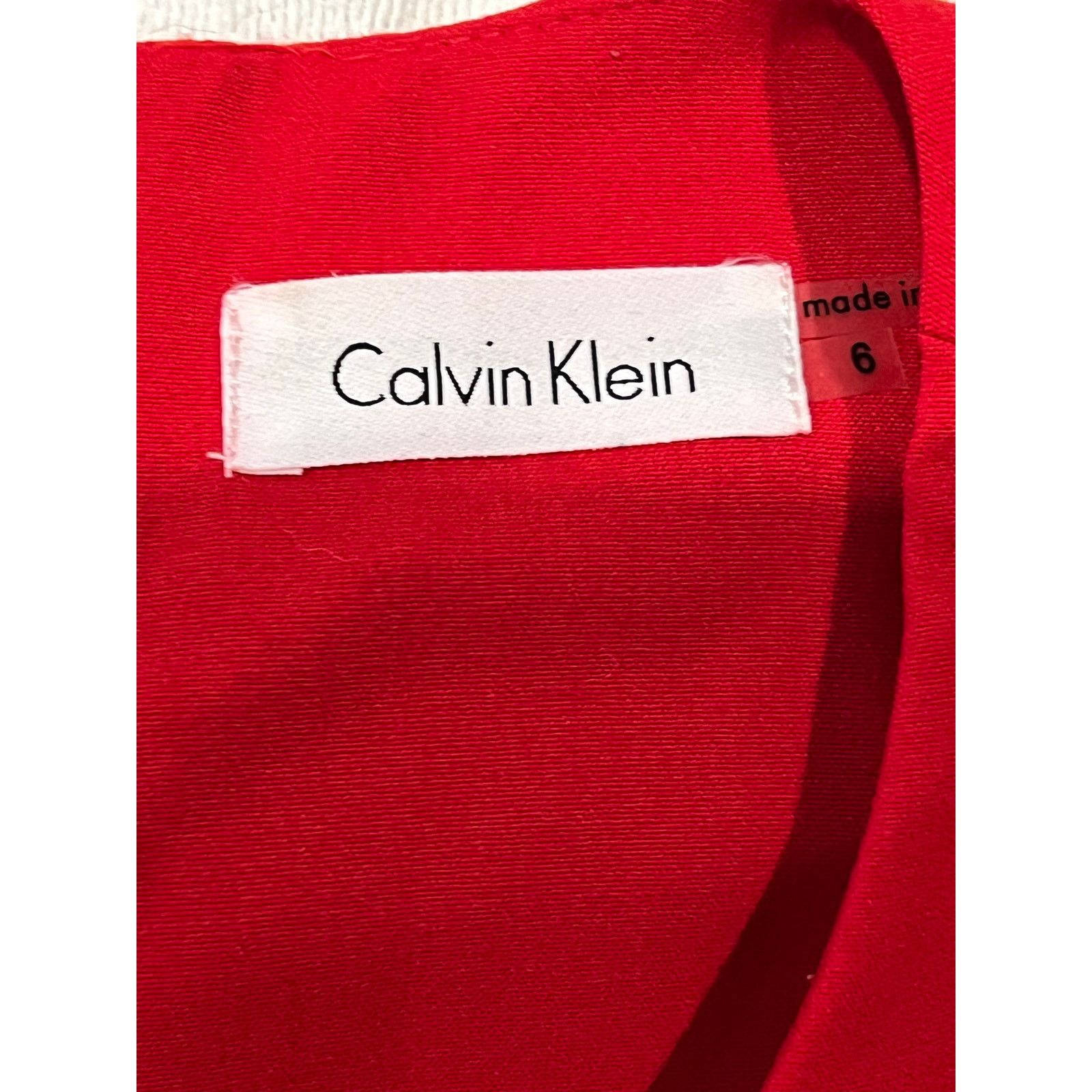 Calvin Klein Calvin Klein Red Red A-Line Dress Style CD2X1RS1 Womans 6 Size M / US 6-8 / IT 42-44 - 2 Thumbnail