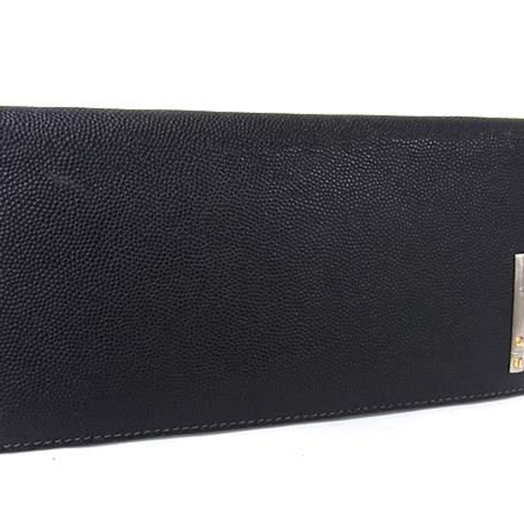 Cartier Cartier Santos Black Leather Men's Bifold Long Wallet Size ONE SIZE - 1 Thumbnail