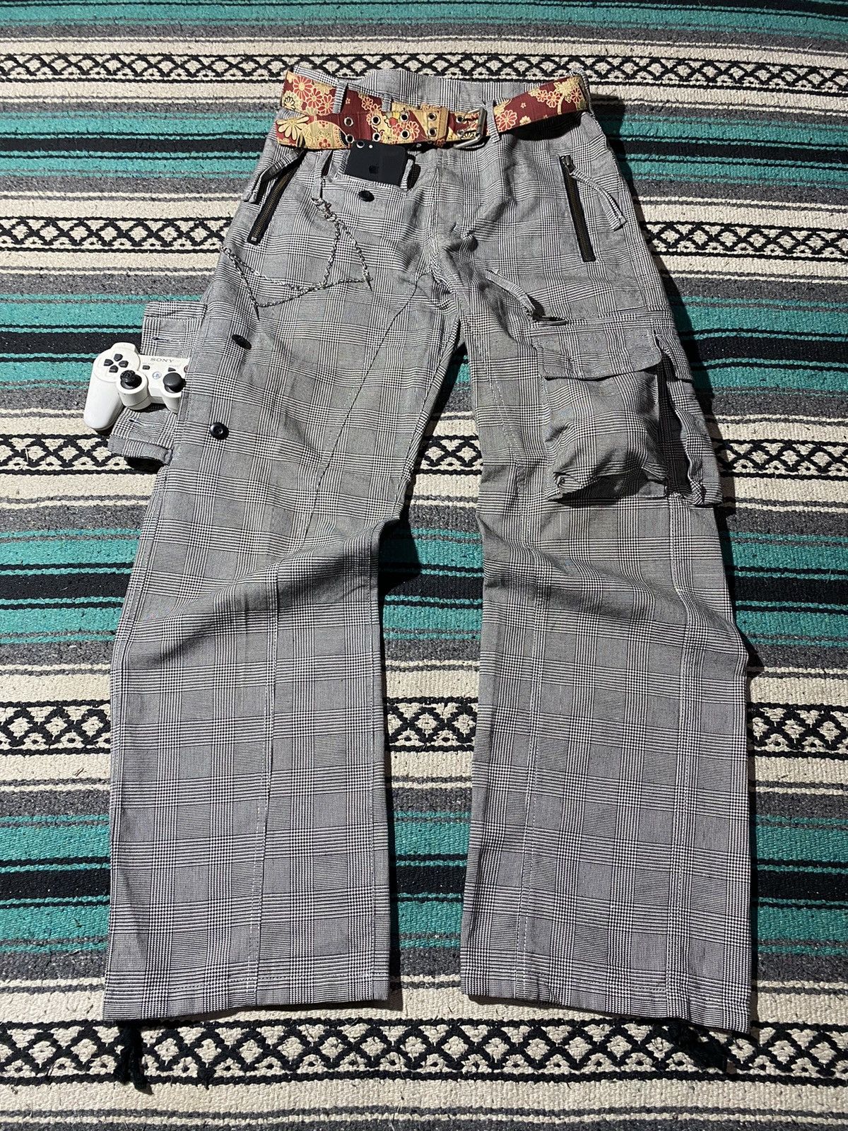 PPFM RARE ‼️ PPFM Multi 3D Pocket Plaid Utility Pants Size US 32 / EU 48 - 2 Thumbnail