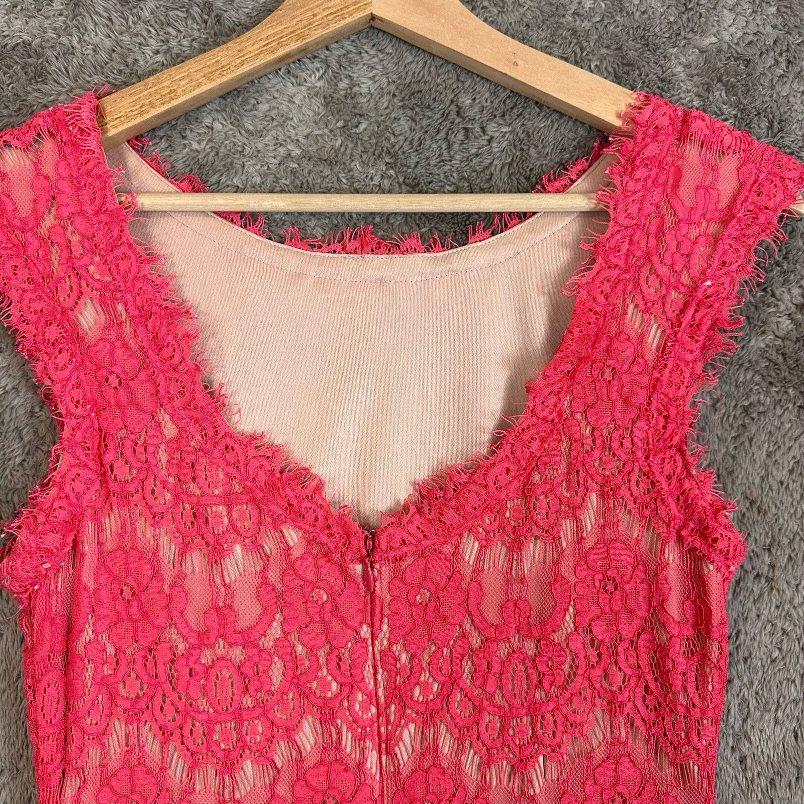 Other Betsy Adam Lace Formal Maxi Mermaid Gown Dress 4 S Pink Size S / US 4 / IT 40 - 5 Thumbnail