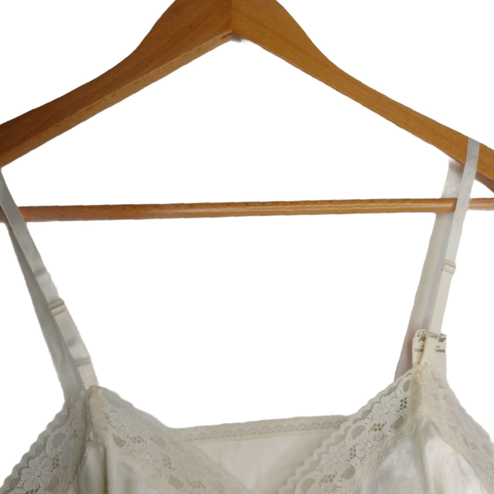 Vintage VINTAGE Vanity Fair Jentell Camisole Shirt Women 38 Ivory Lace Nylon Adjustable Straps 17.5" USA Womens Size ONE SIZE - 3 Thumbnail
