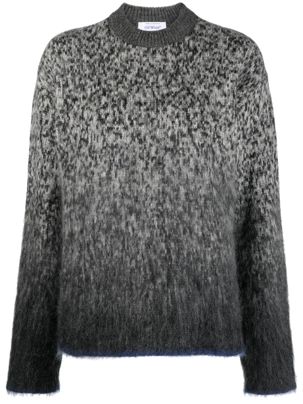 Off-White o1y1225 Crewneck Sweater in Gray/White Size M / US 6-8 / IT 42-44 - 1 Thumbnail