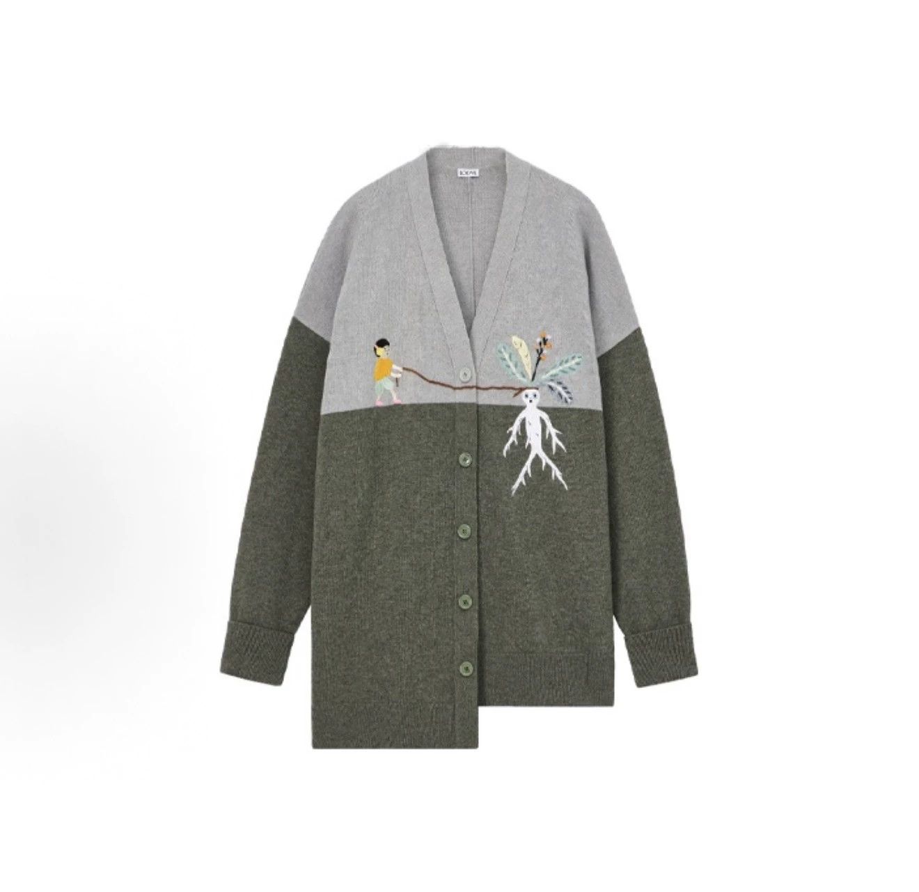Loewe LOEWE x Suna Fujita Cartoon Embroidery Wool Cardigan Size US S / EU 44-46 / 1 - 1 Thumbnail
