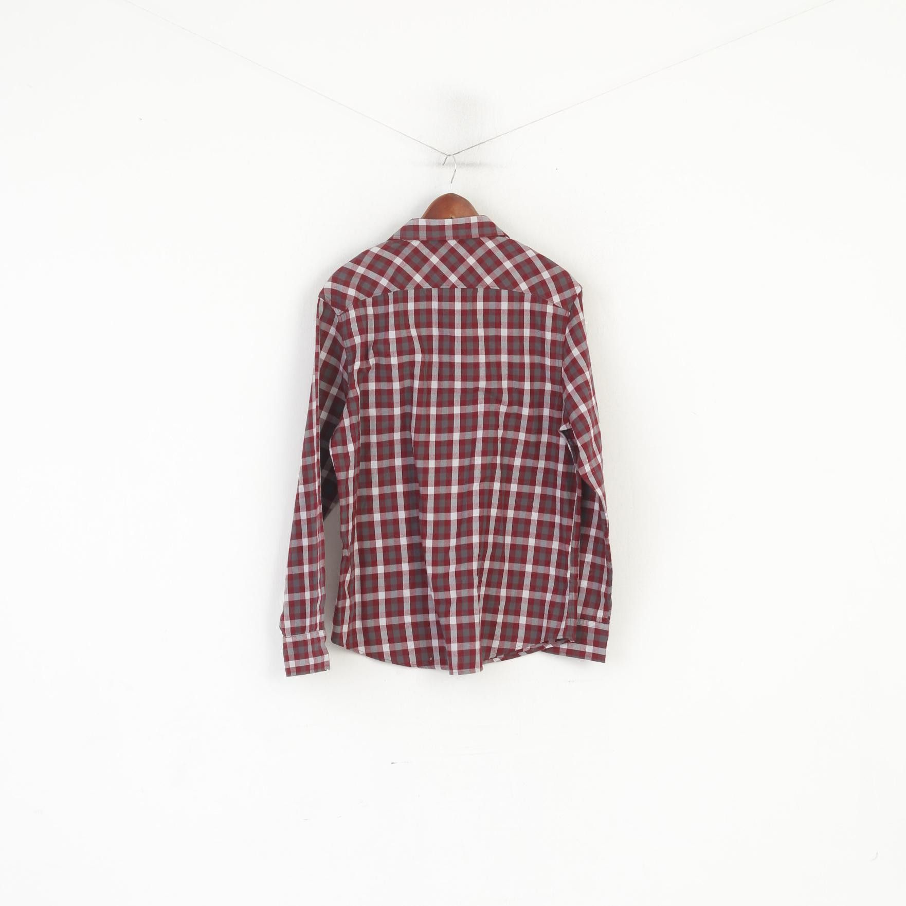Original Penguin Penguin Men L Casual Shirt Maroon Check 2418 Size US M / EU 48-50 / 2 - 7 Thumbnail