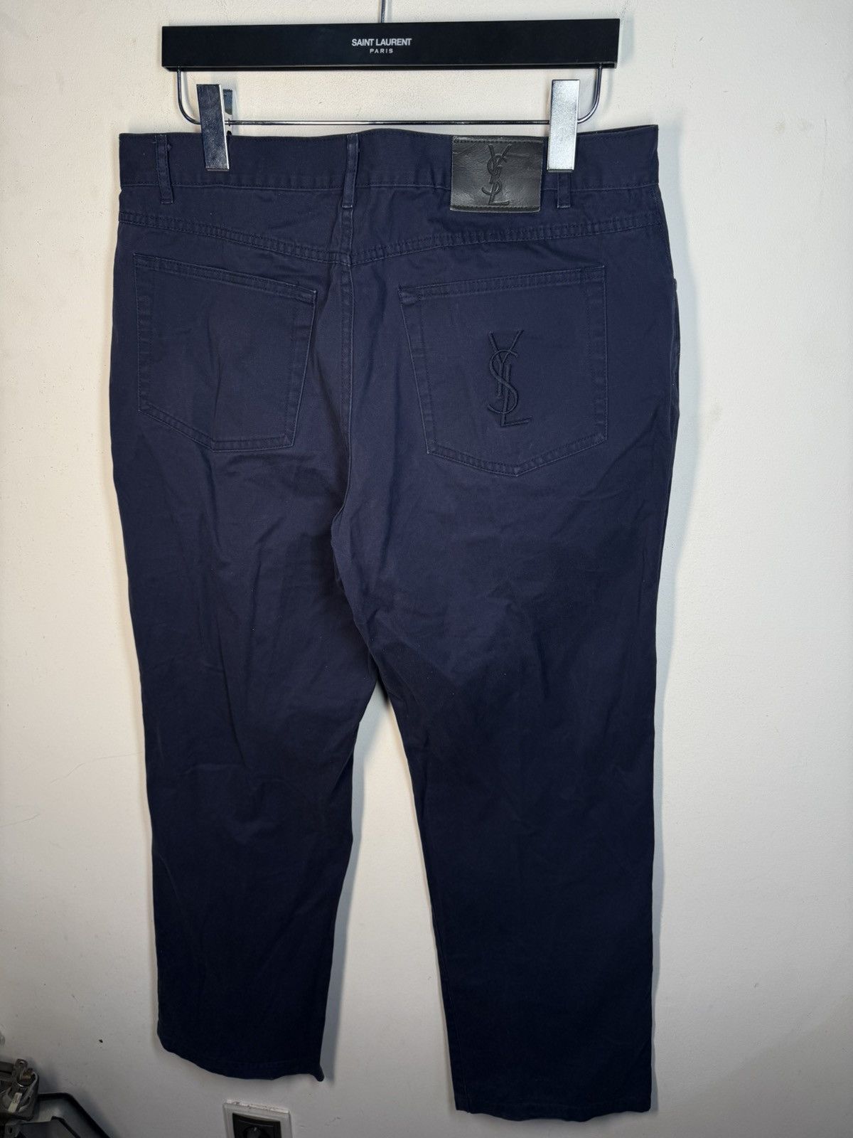 Yves Saint Laurent 36x30 YSL Jeans Denim Navy Classic Pants Vintage Size US 36 / EU 52 - 20 Thumbnail