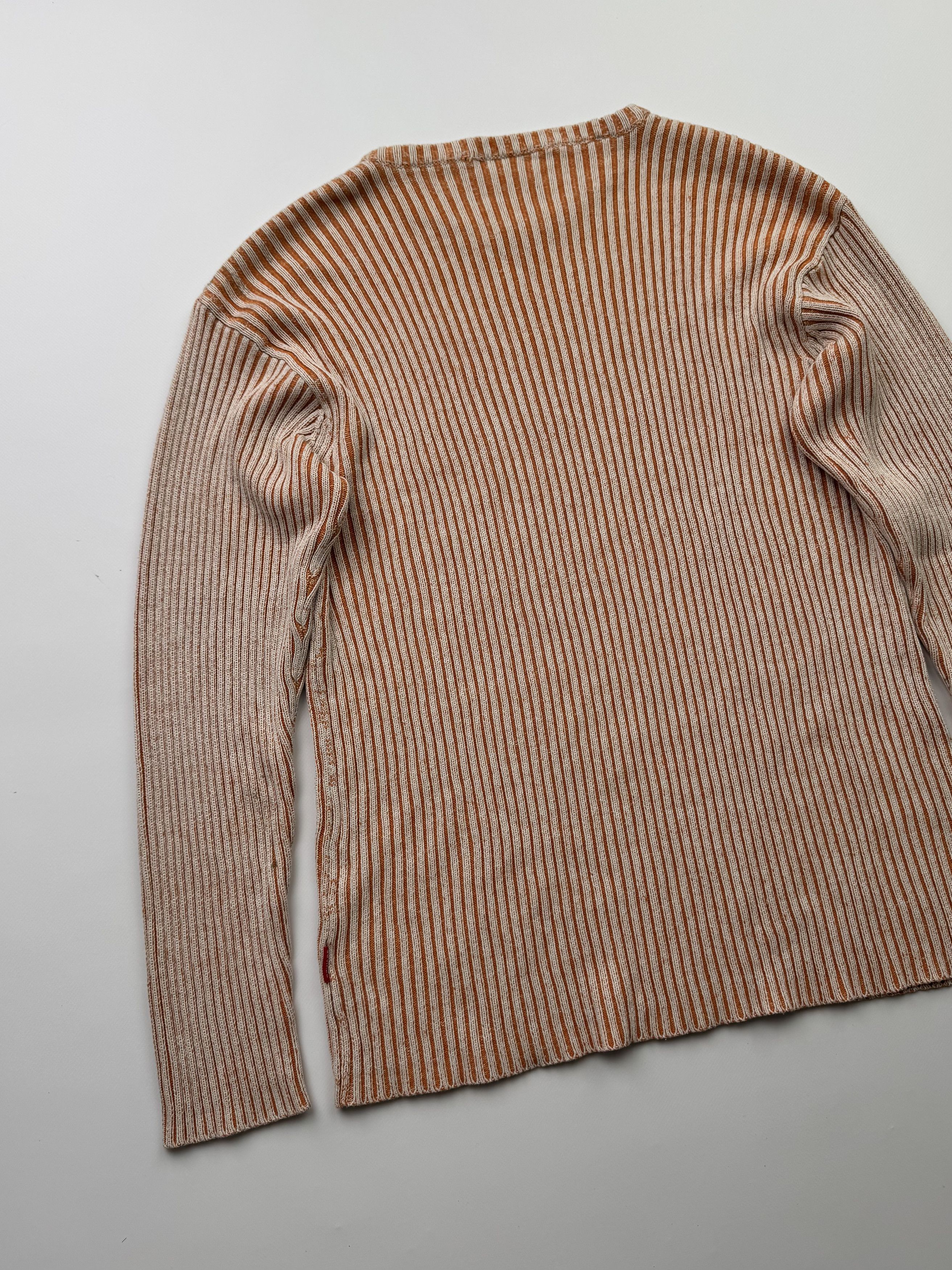 Japanese Brand Vintage Ribbed Cotton Sweater B401(V241)E2 Size US S / EU 44-46 / 1 - 6 Thumbnail