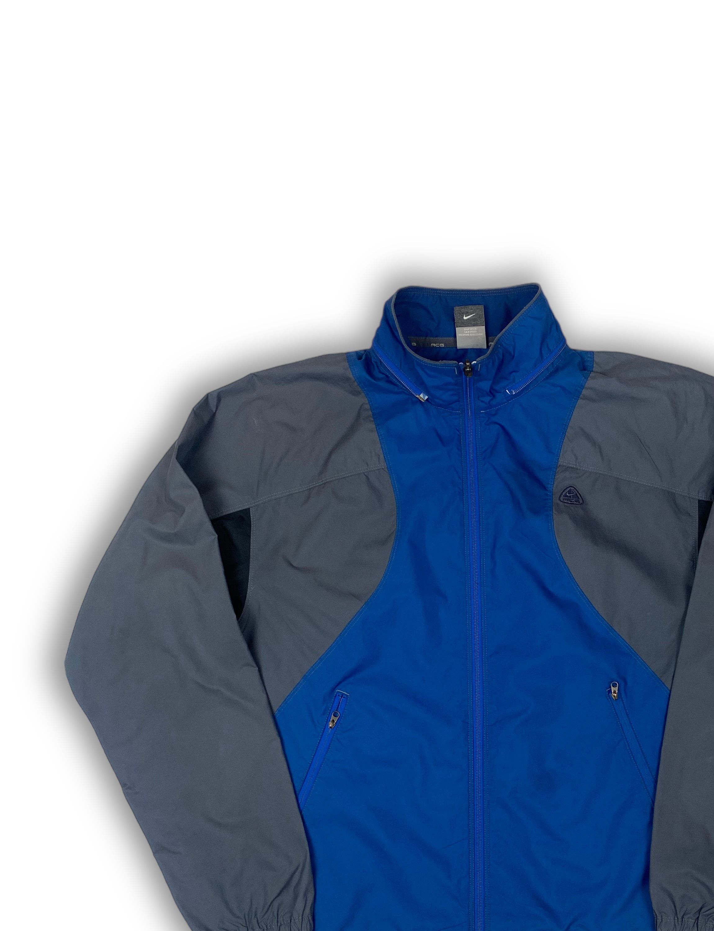 Nike ACG Vintage NIKE ACG Grey Blue Windbreaker Jacket Y2k M547 Size US L / EU 52-54 / 3 - 3 Thumbnail