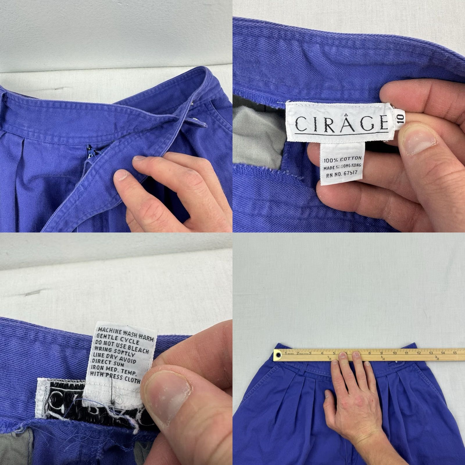Vintage VINTAGE Cirage Pants Womens 10 High Waisted Hipster Mom Casual USA 80s Chino Purple Size 32" / US 10 / IT 46 - 8 Thumbnail