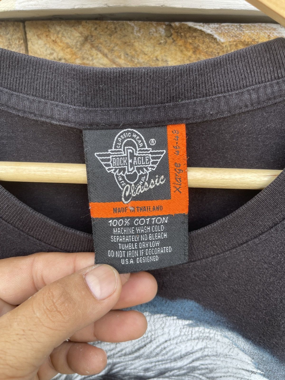 Harley Davidson Last Drop🔥Vtg Motorcycle Eagle Live To Ride Faded T-Shirt Size US XL / EU 56 / 4 - 7 Thumbnail