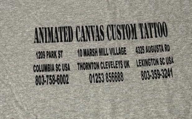 Other Vintage Tattoo Shop T-shirt -Animated Canvas Tattoos Tee 2XL Size US XXL / EU 58 / 5 - 7 Thumbnail