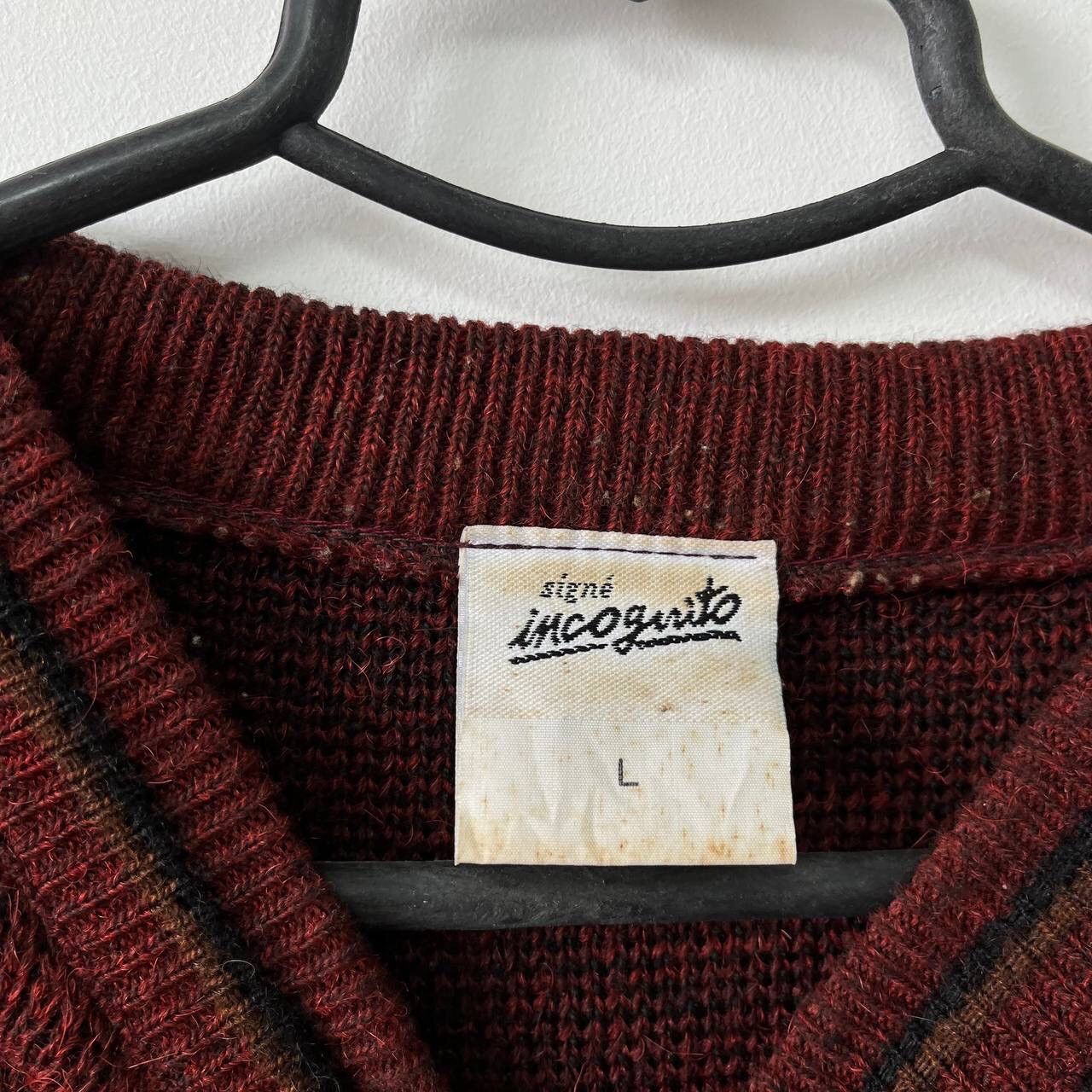 Vintage JAZZ CATS SWEATER- Vintage Novelty Pullover 80s 90s Winter Size US L / EU 52-54 / 3 - 8 Thumbnail