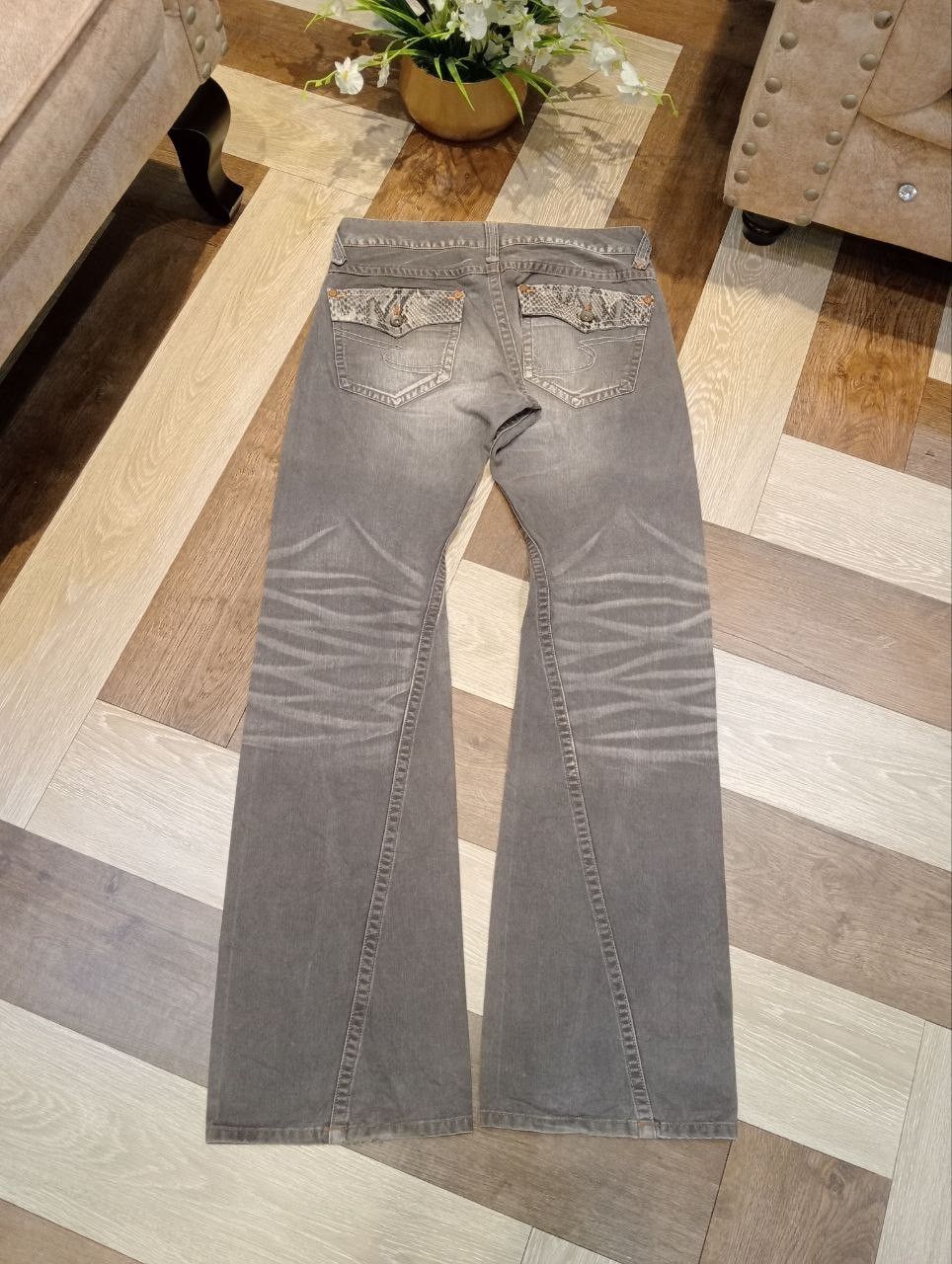 semanticdesign SEMANTIC DESIGN JAPAN TWISTED DENIM FLARED PANTS Size US 33 - 10 Thumbnail