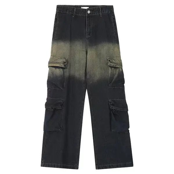 VIBE Retro color contrast straight jeans hiphop mopping pants Size US 32 / EU 48 - 6 Thumbnail