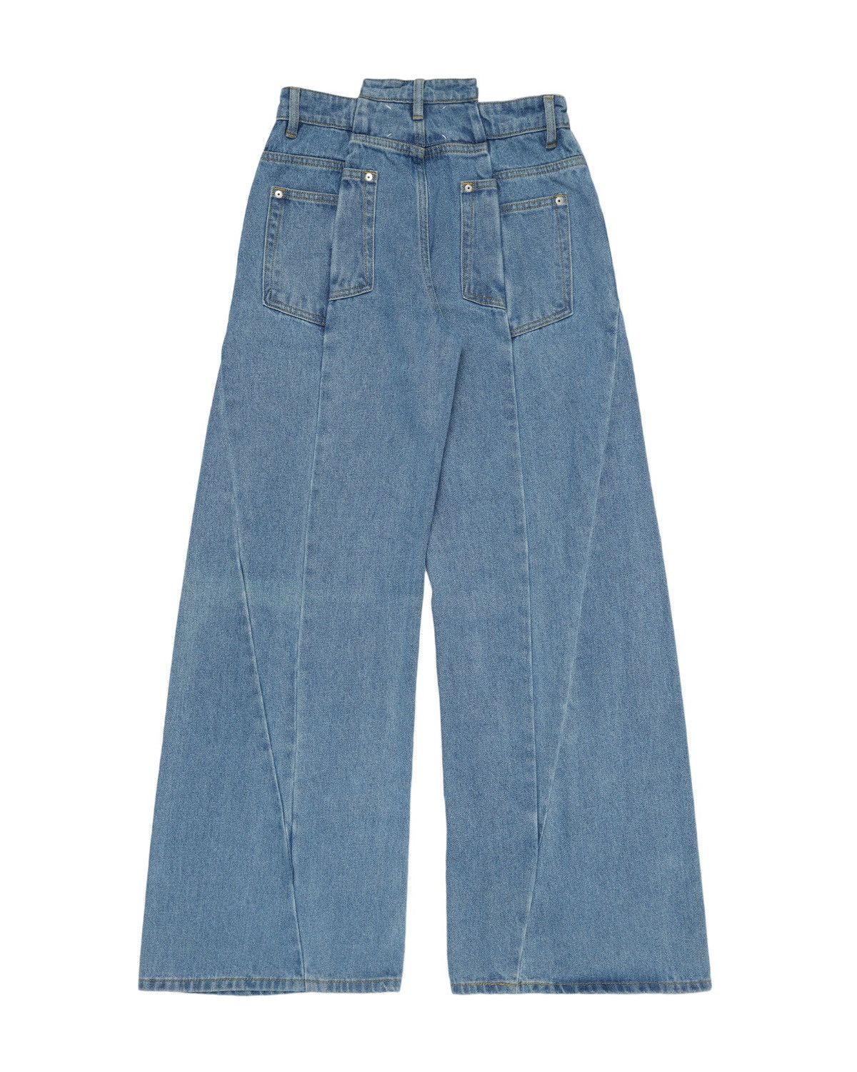 Maison Margiela Maison Margiela Wide Leg Panelled Denim Pants Size US 26 / EU 42 - 2 Thumbnail